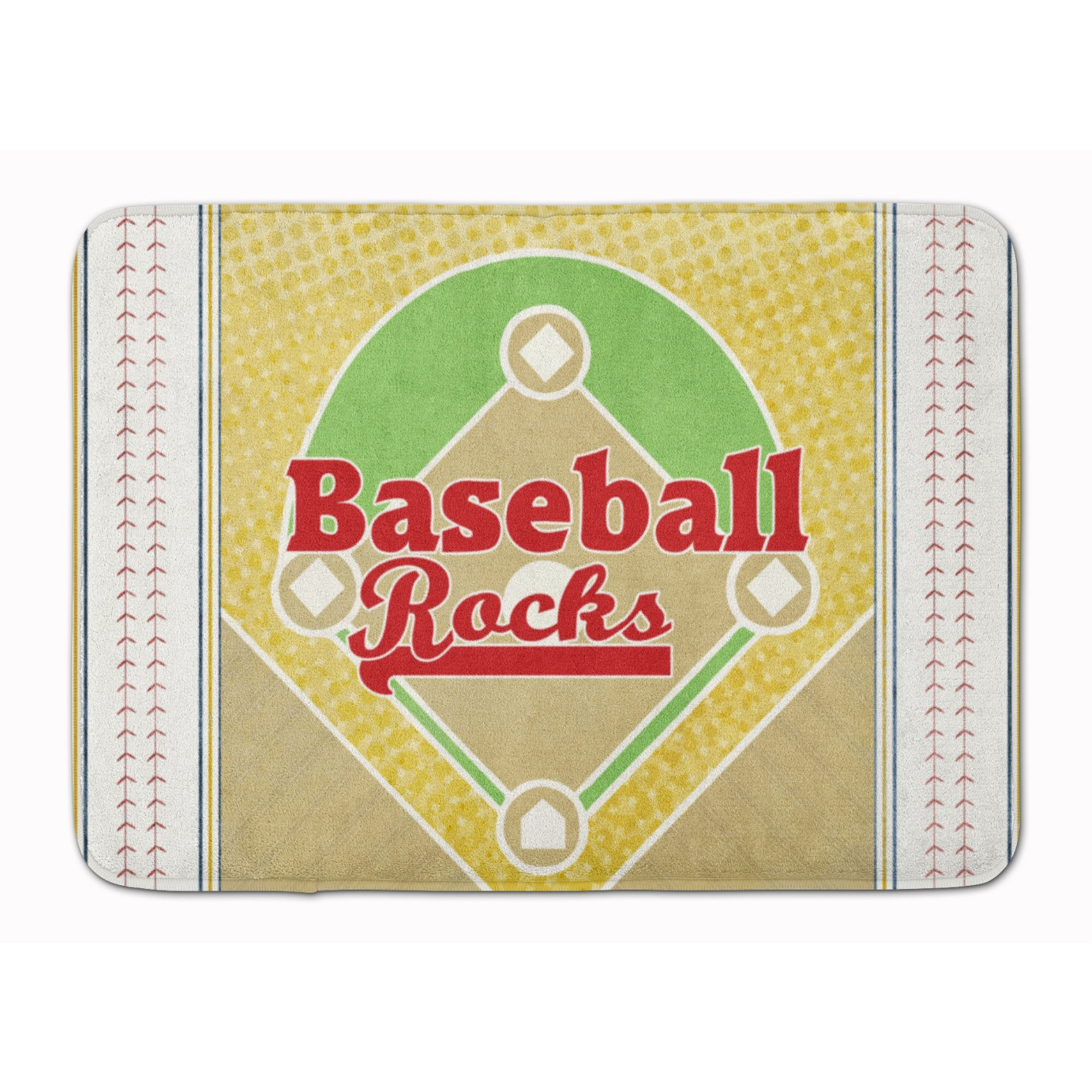 &quotCaroline's Treasures Baseball Rules Floor Mat, 19"" x 27"", Multicolor"