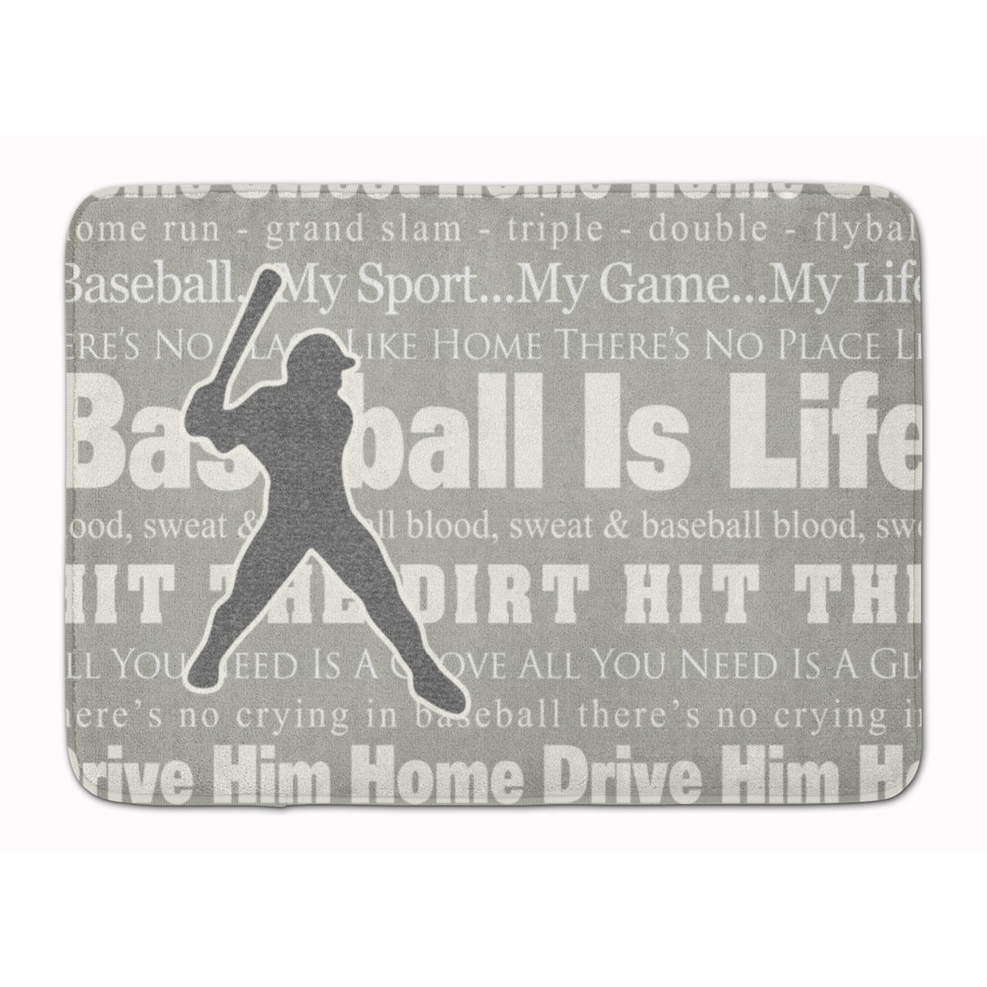 &quotCaroline's Treasures Baseball is Life Floor Mat, 19"" x 27"", Multicolor"