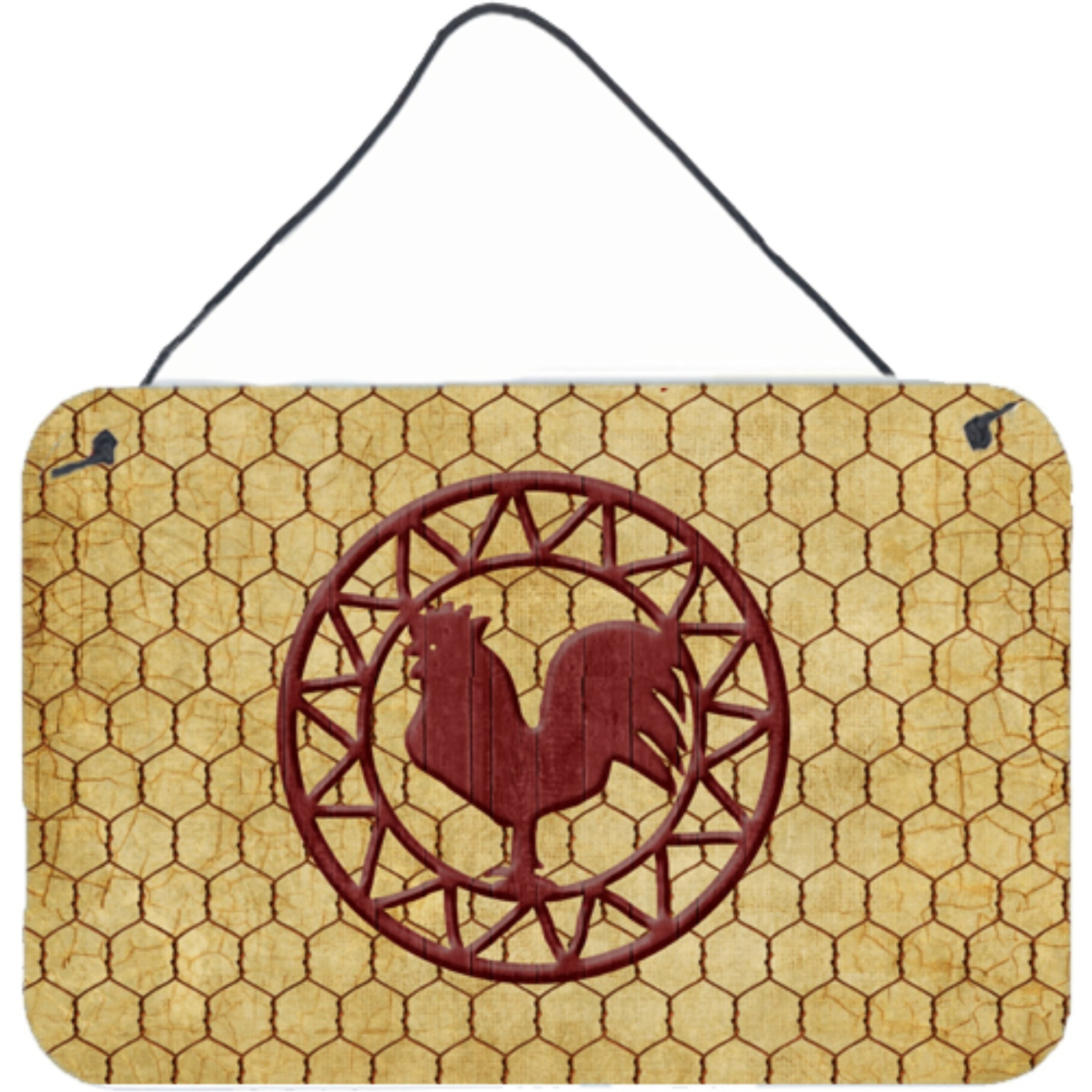 &quotCaroline's Treasures Rooster Chicken Coop Aluminum Metal Wall or Door Hanging Prints, 8 x 12"""