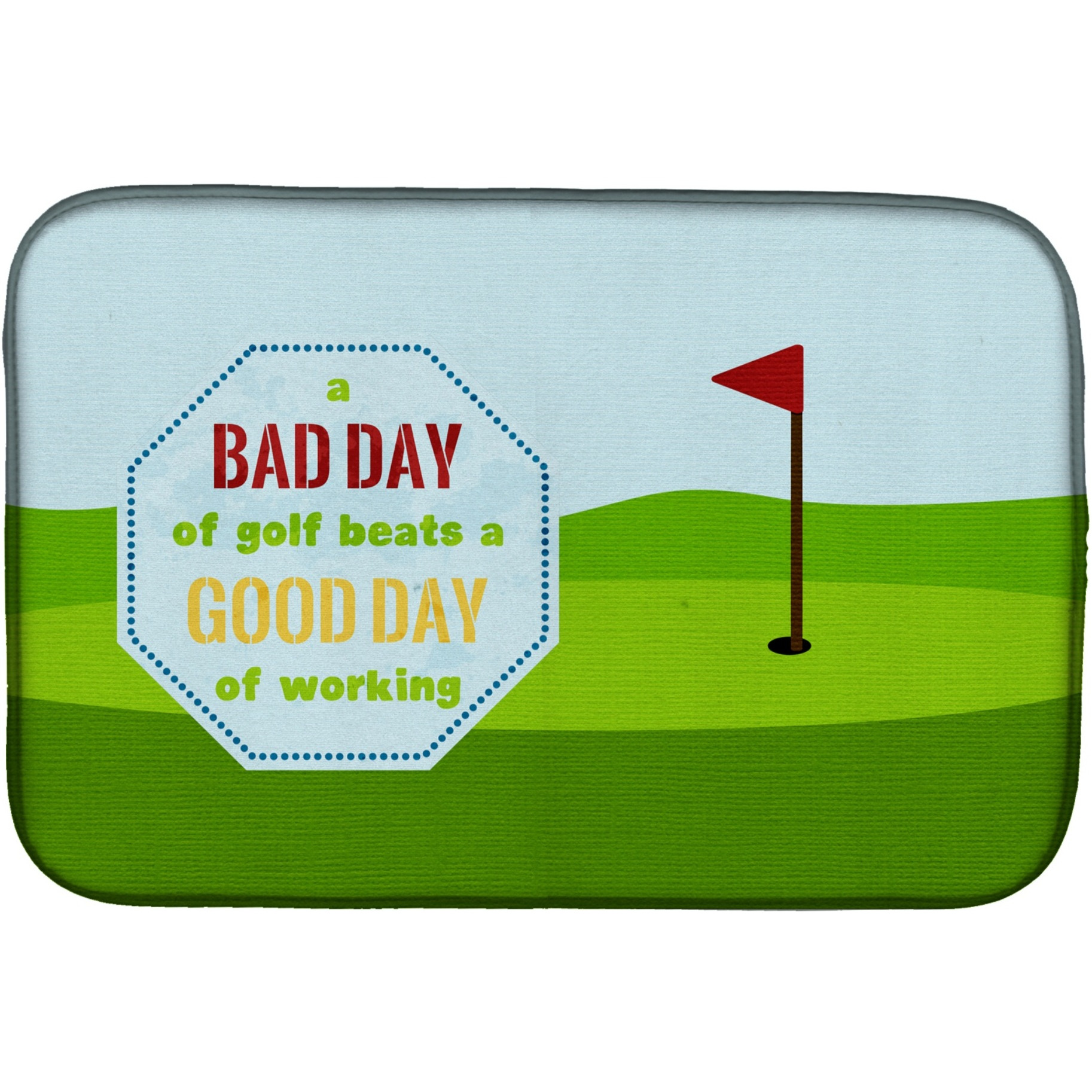 &quotCaroline's Treasures A Bad Day at Golf Dish Drying Mat, 14 x 21, Multicolor"