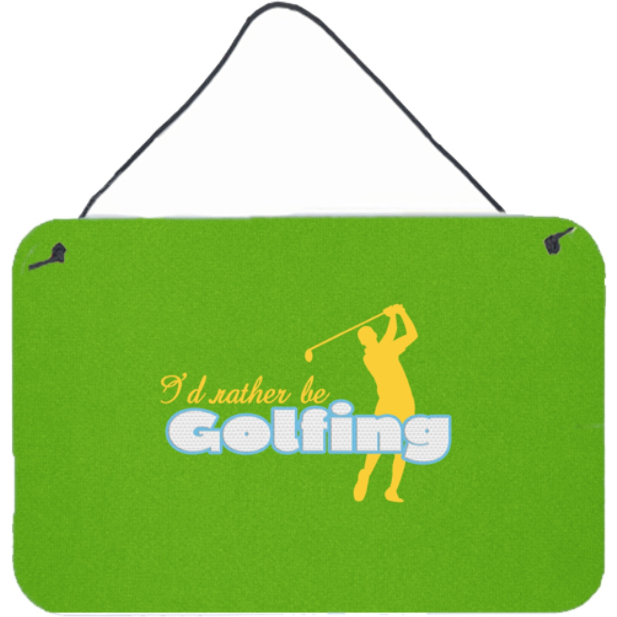 &quotCaroline's Treasures I'D Rather be Golfing Man on Green Wall or Door Hanging Prints, 8 x 12"""