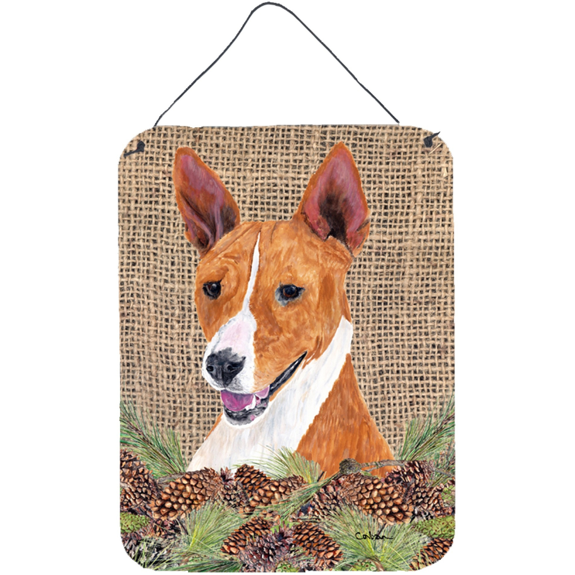 &quotCaroline's Treasures SC9036DS1216 Basenji Aluminium Metal Wall or Door Hanging Prints, 16"" x 12"", Multicolor"