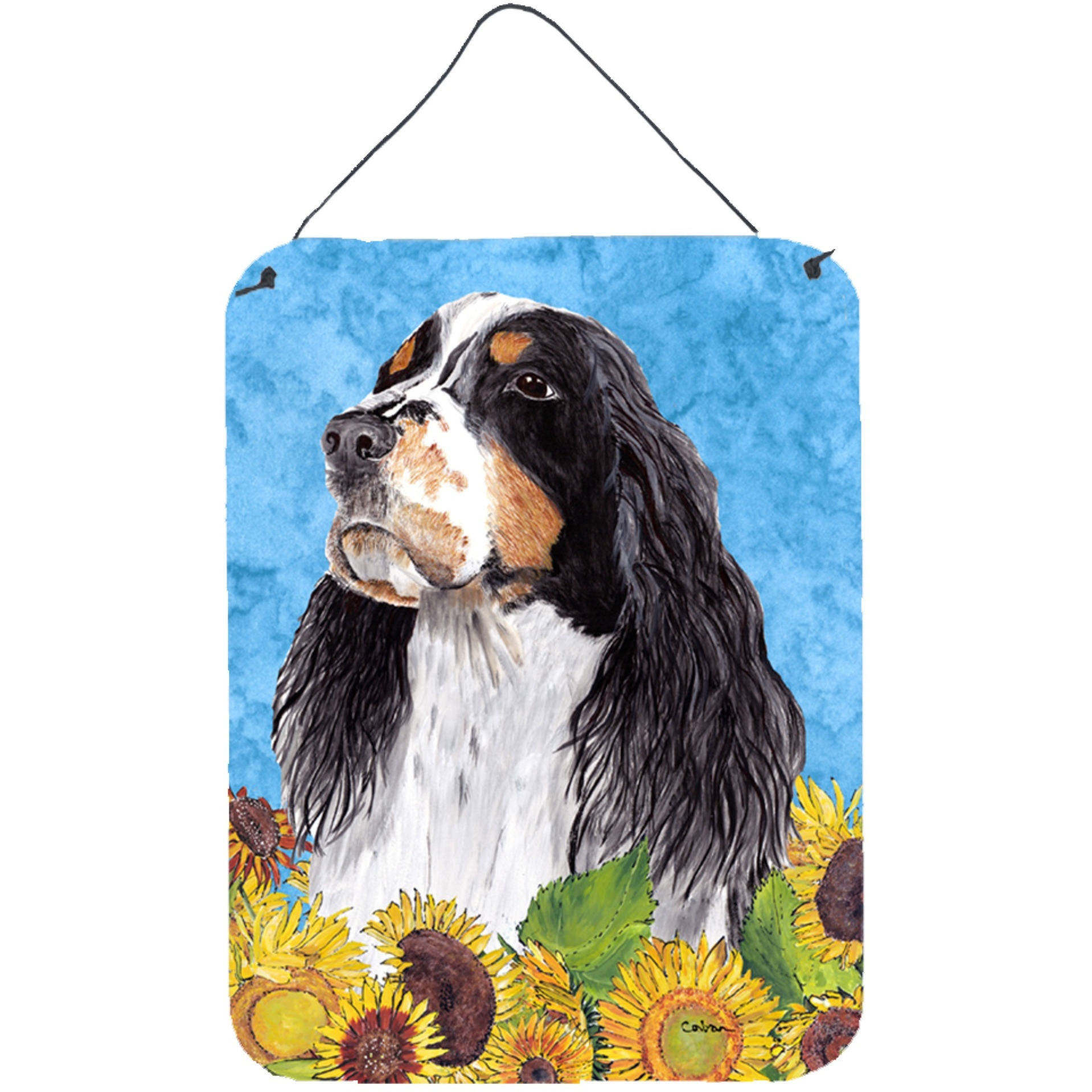 &quotCaroline's Treasures SC9058DS1216 Springer Spaniel Aluminium Metal Wall or Door Hanging Prints, 16"" x 12"", Multicolor"