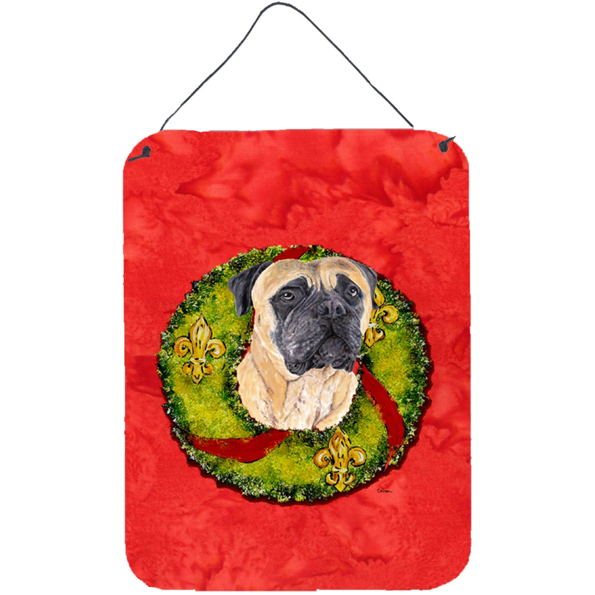 &quotCaroline's Treasures SC9087DS1216 Mastiff Aluminium Metal Wall or Door Hanging Prints, 16"" x 12"", Multicolor"