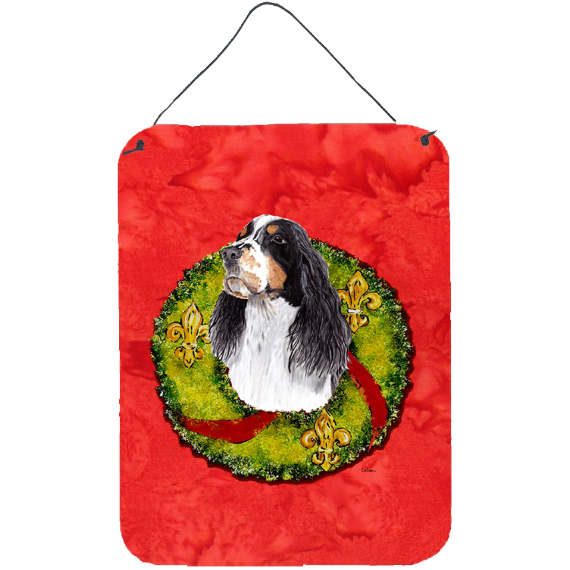 &quotCaroline's Treasures SC9092DS1216 Springer Spaniel Aluminium Metal Wall or Door Hanging Prints, 16"" x 12"", Multicolor"