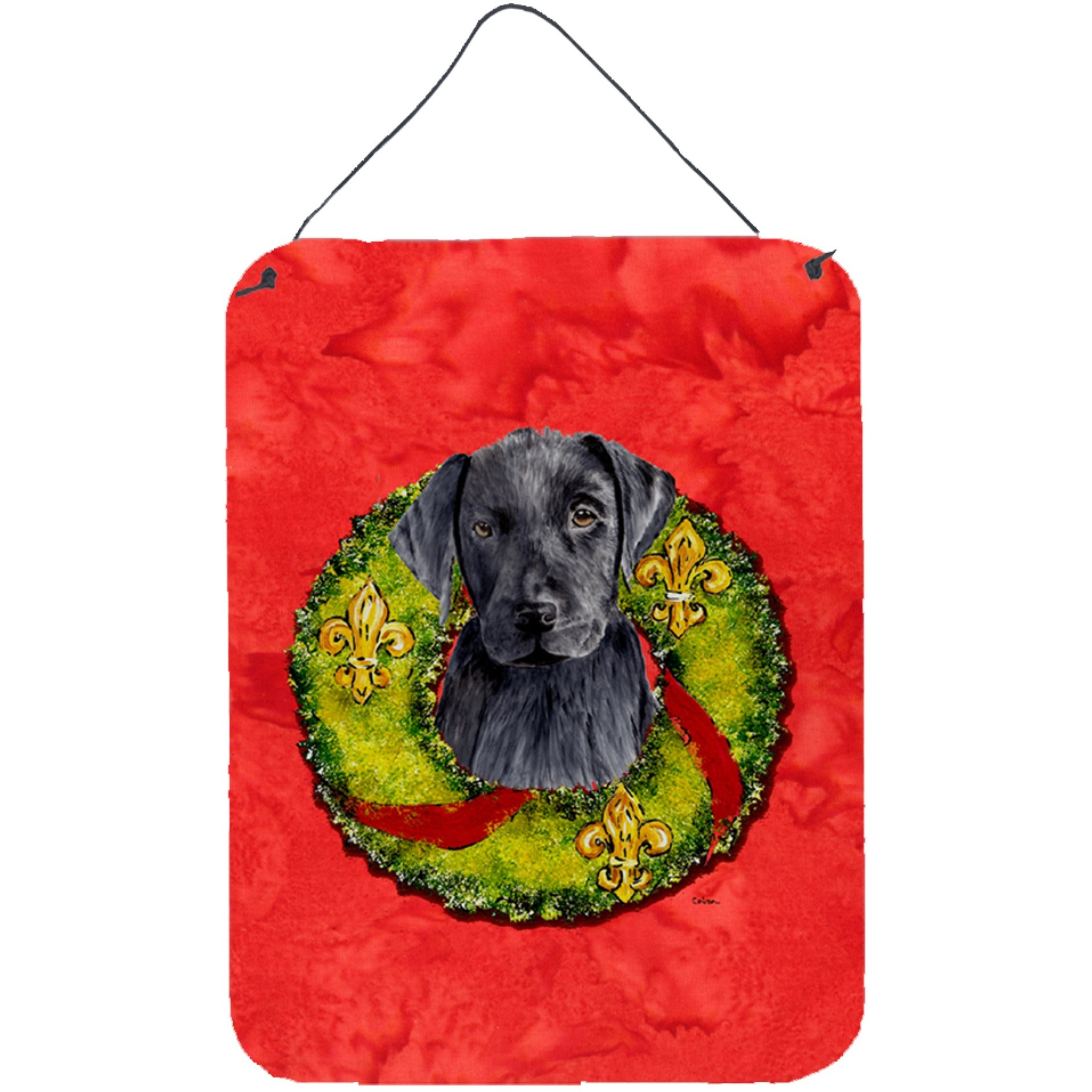 &quotCaroline's Treasures SC9095DS1216 Labrador Aluminium Metal Wall or Door Hanging Prints, 16"" x 12"", Multicolor"