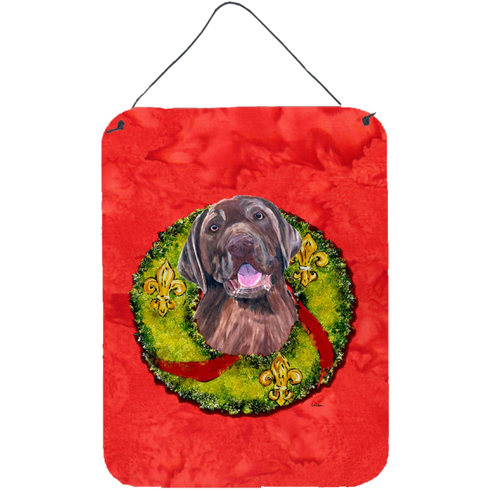 &quotCaroline's Treasures SC9107DS1216 Labrador Aluminium Metal Wall or Door Hanging Prints, 16"" x 12"", Multicolor"