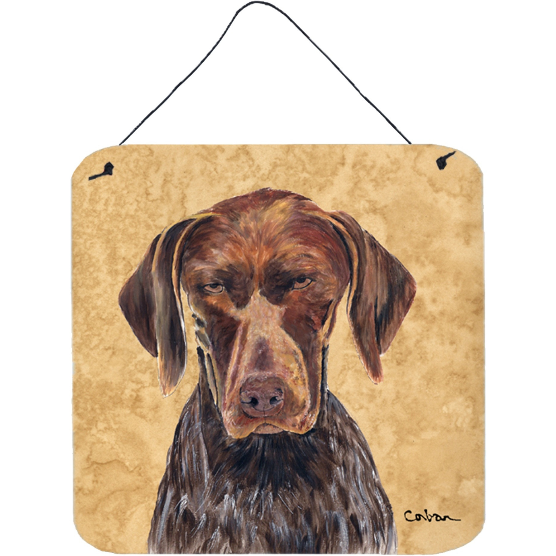 &quotCaroline's Treasures German Shorthaired Pointer Aluminum Metal Wall or Door Hanging Prints, 6 x 6"", Multicolor"