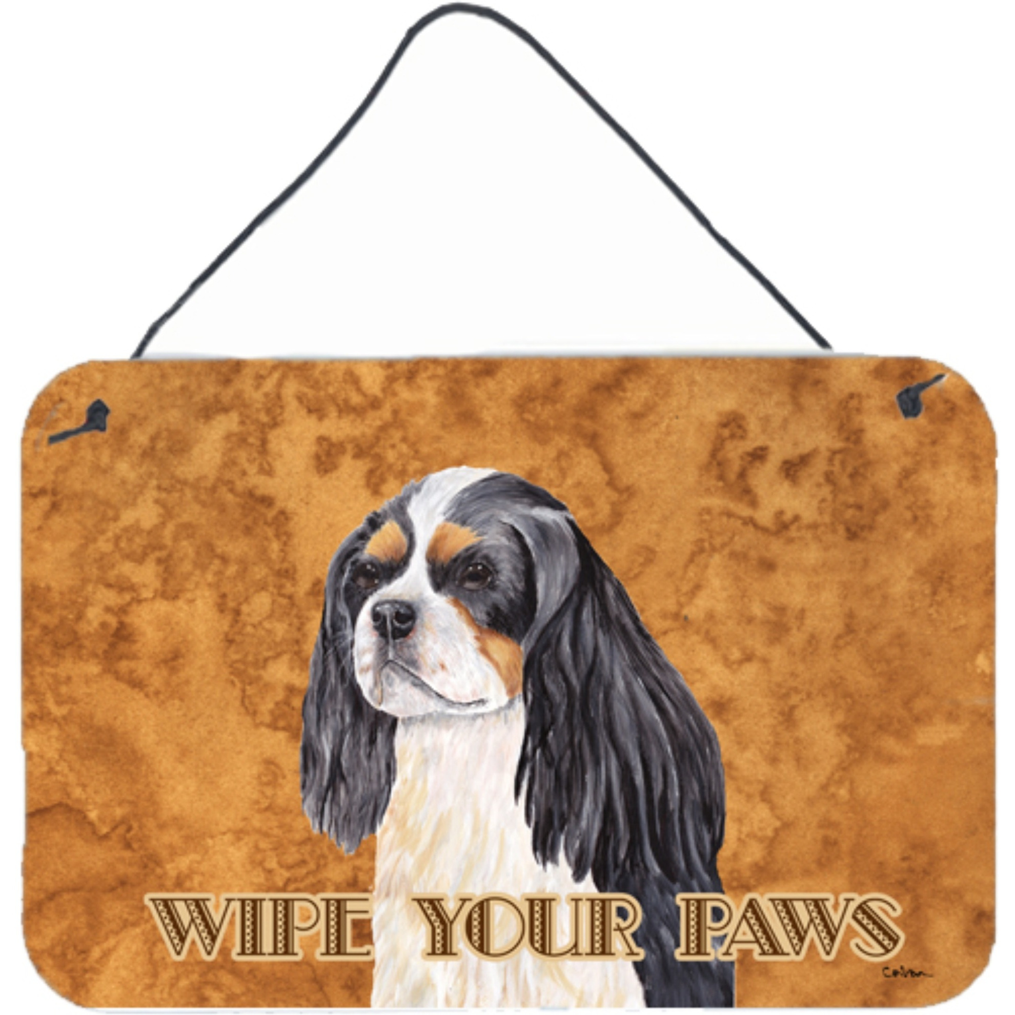 &quotCaroline's Treasures SC9120DS812 Cavalier Spaniel Aluminum Metal Wall or Door Hanging Prints, 8 x 12"""