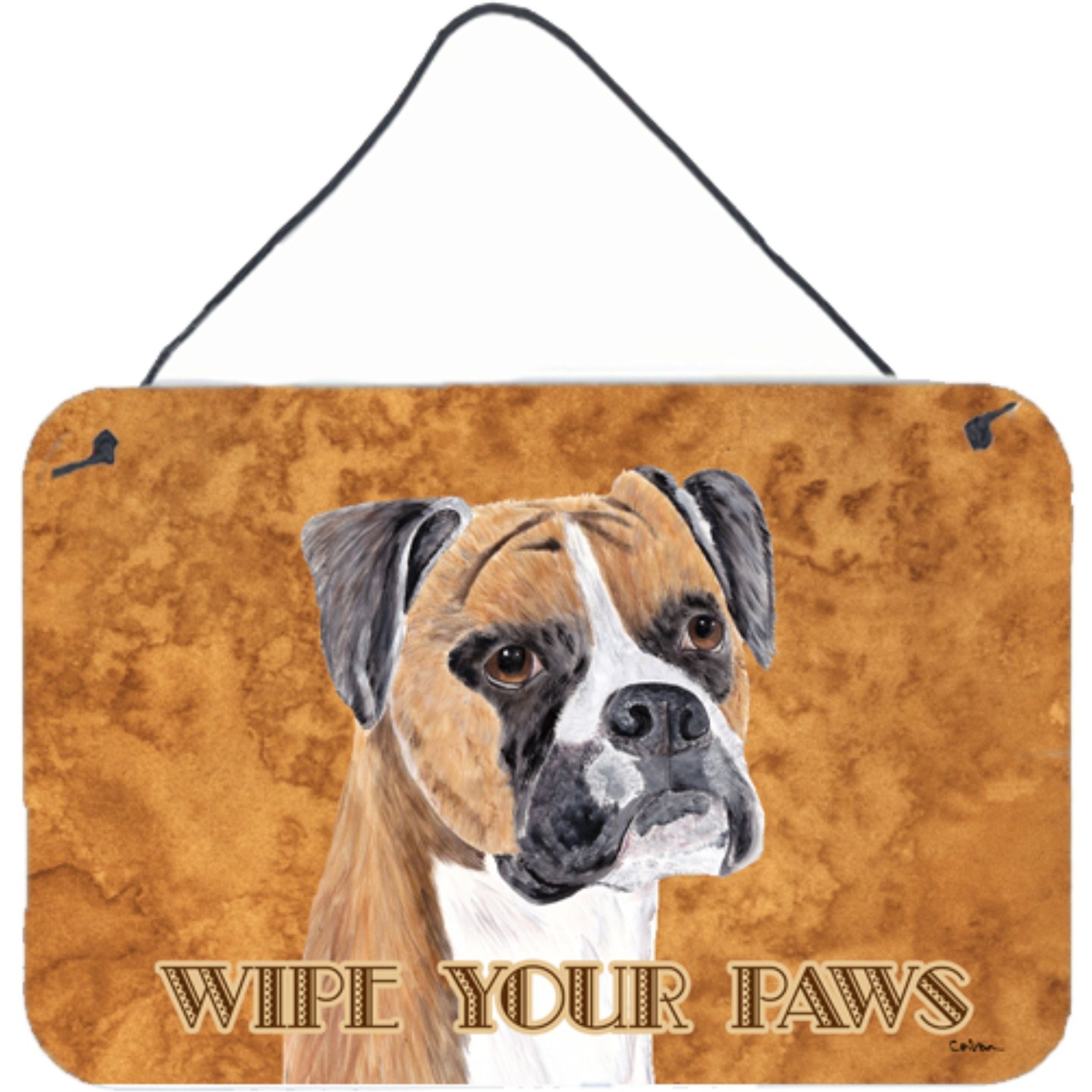 &quotCaroline's Treasures Boxer Aluminum Metal Wall or Door Hanging Prints, 8 x 12"""