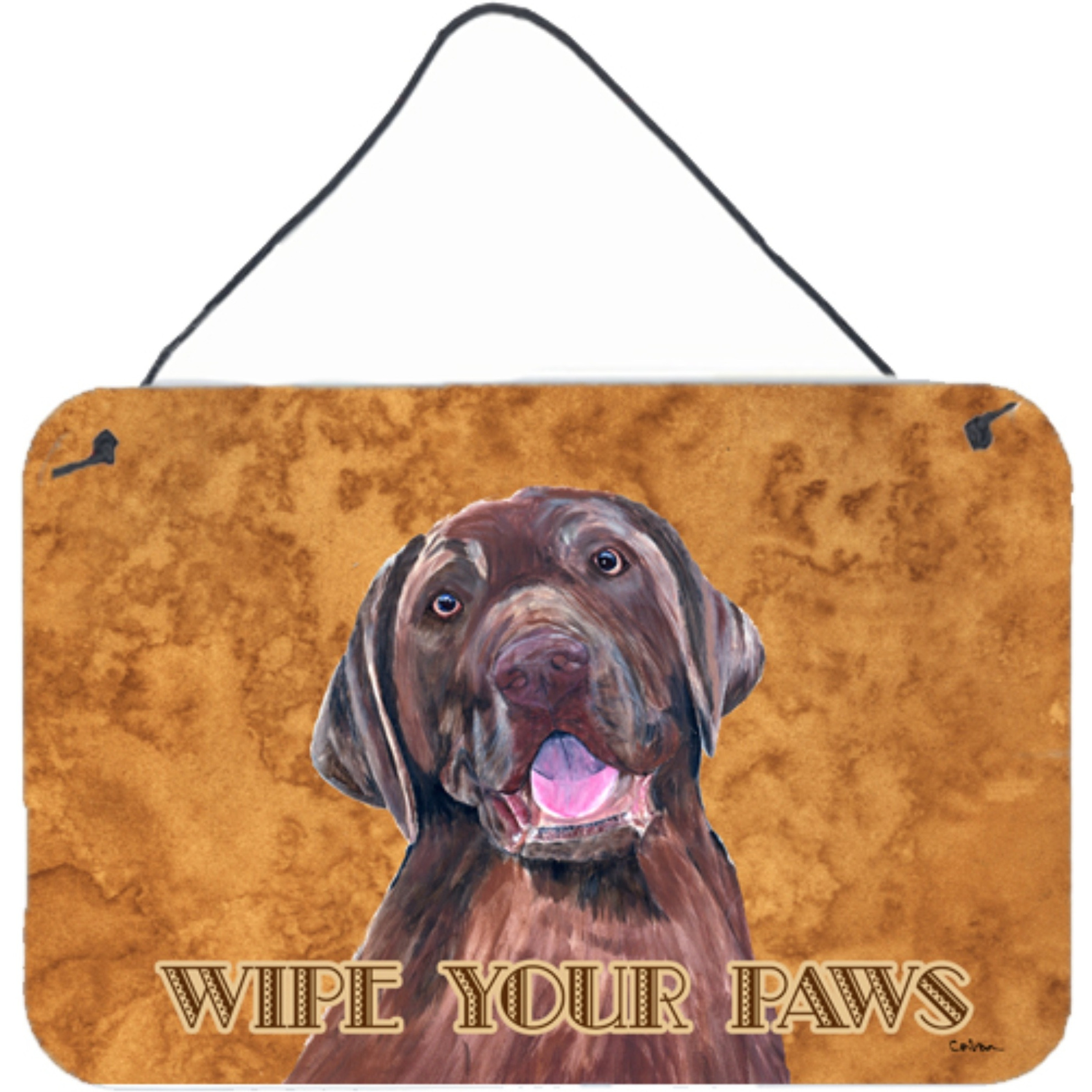 &quotCaroline's Treasures SC9127DS812 Labrador Aluminum Metal Wall or Door Hanging Prints, 8 x 12"""