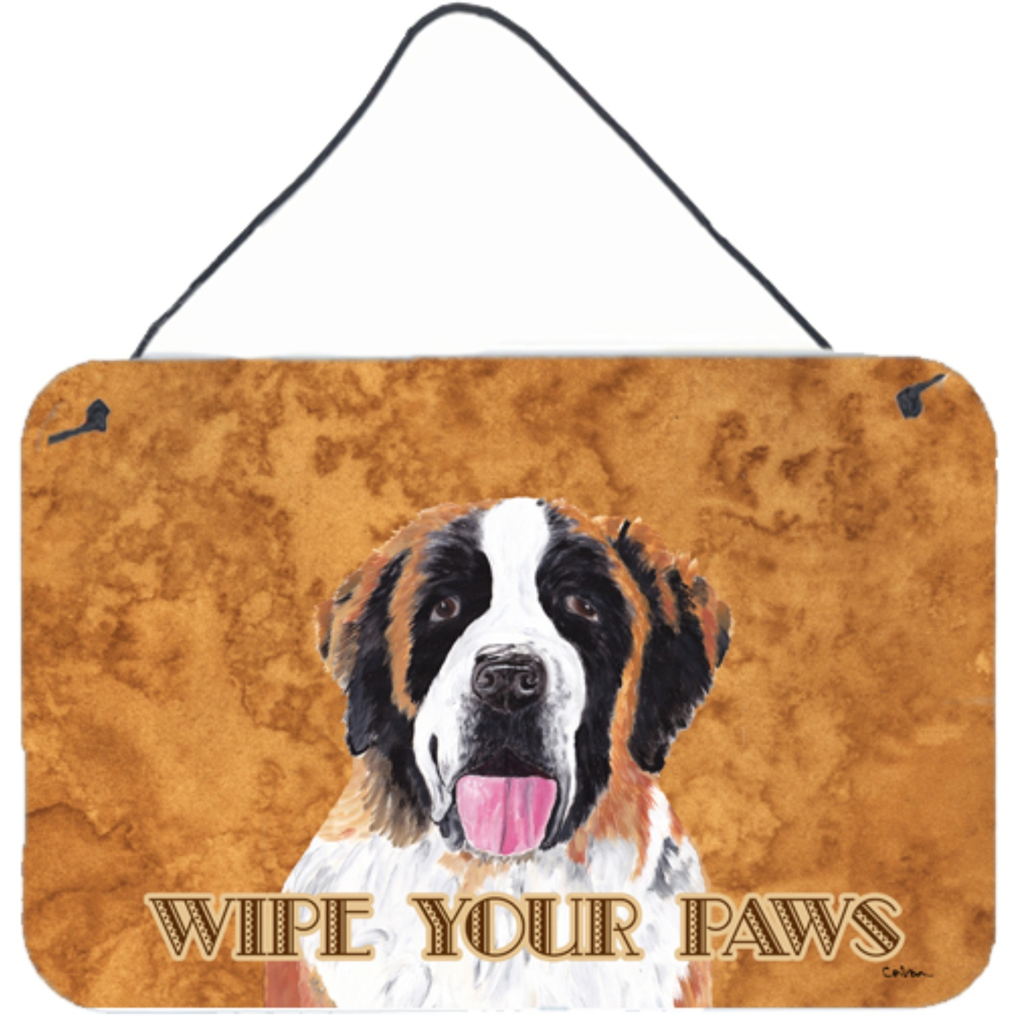 &quotCaroline's Treasures Saint Bernard Aluminum Metal Wall or Door Hanging Prints, 8 x 12"""