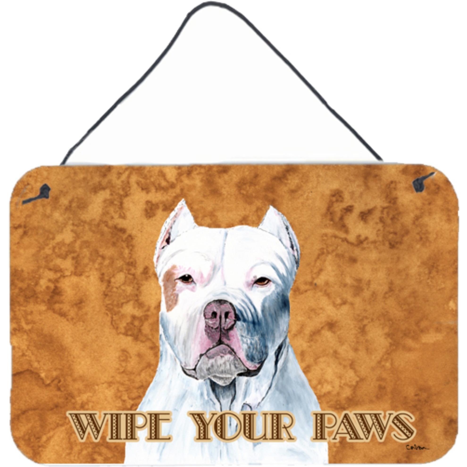 &quotCaroline's Treasures Pit Bull Aluminum Metal Wall or Door Hanging Prints, 8 x 12"""