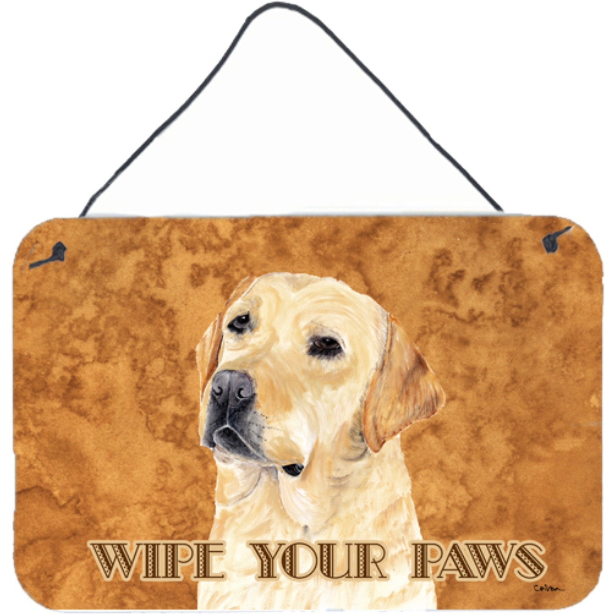 &quotCaroline's Treasures SC9133DS812 Labrador Aluminum Metal Wall or Door Hanging Prints, 8 x 12"""