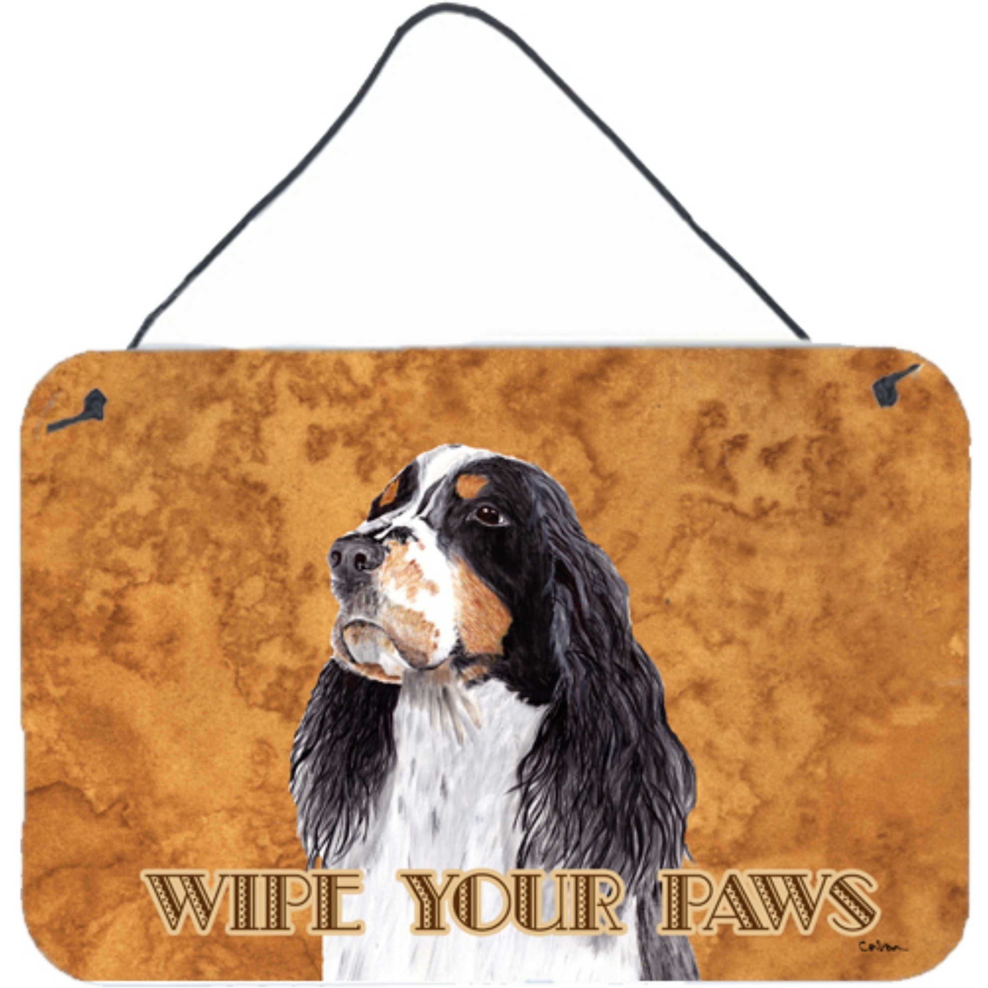 &quotCaroline's Treasures SC9134DS812 Springer Spaniel Aluminum Metal Wall or Door Hanging Prints, 8 x 12"""
