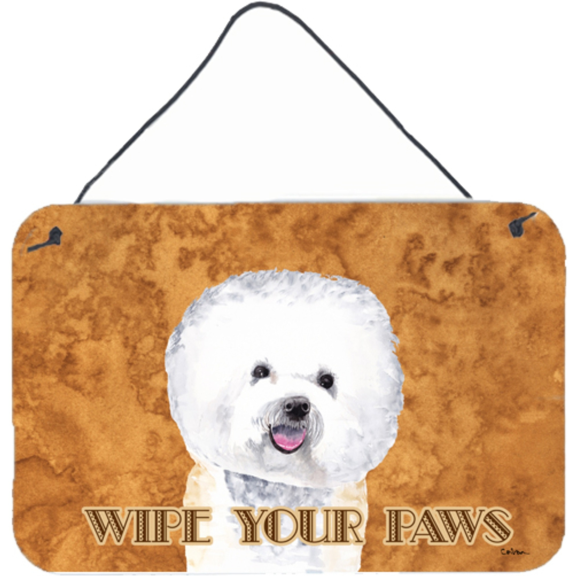 &quotCaroline's Treasures Bichon Frise Aluminum Metal Wall or Door Hanging Prints, 8 x 12"""