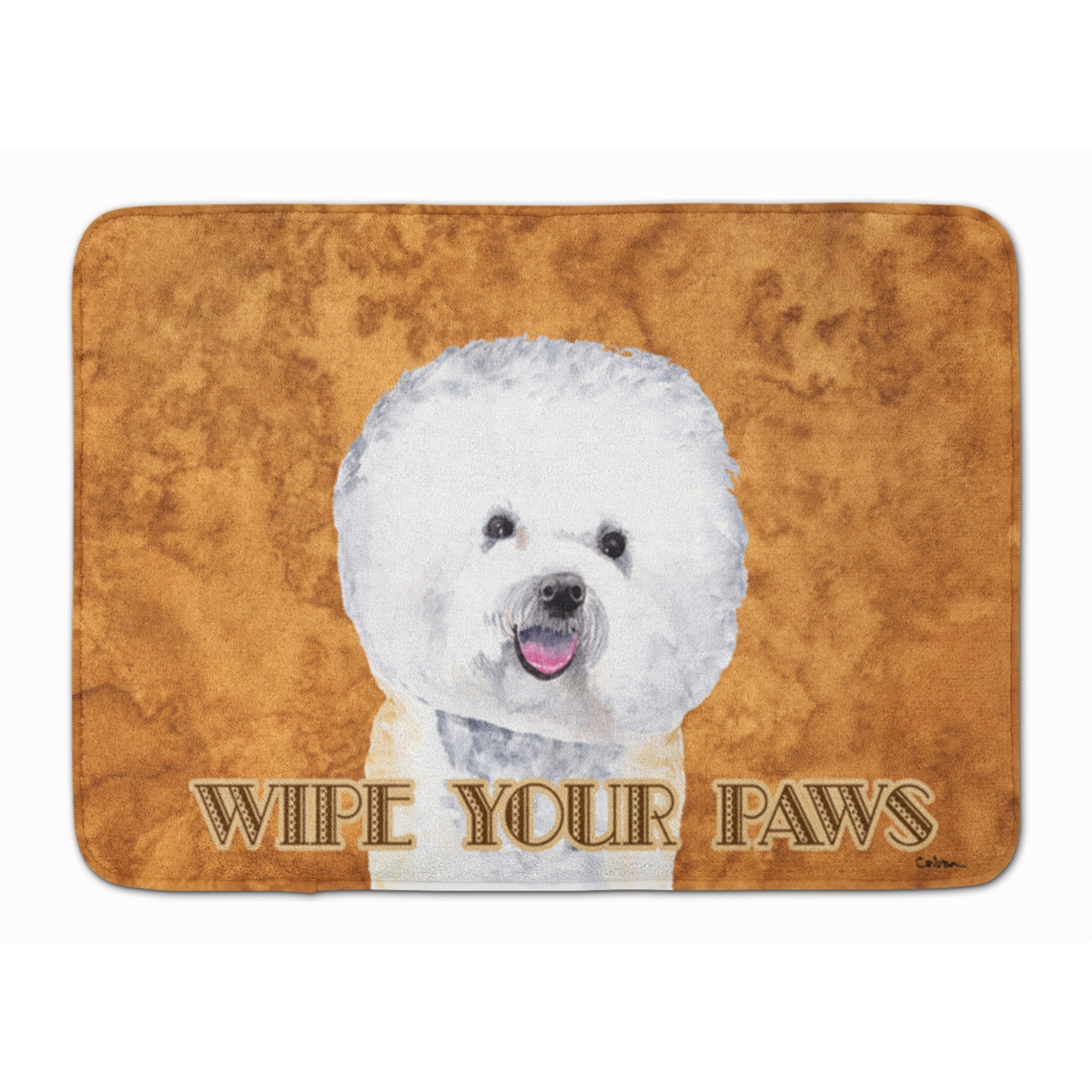 &quotCaroline's Treasures Bichon Frise Wipe your Paws Floor Mat, 19"" x 27"", Multicolor"