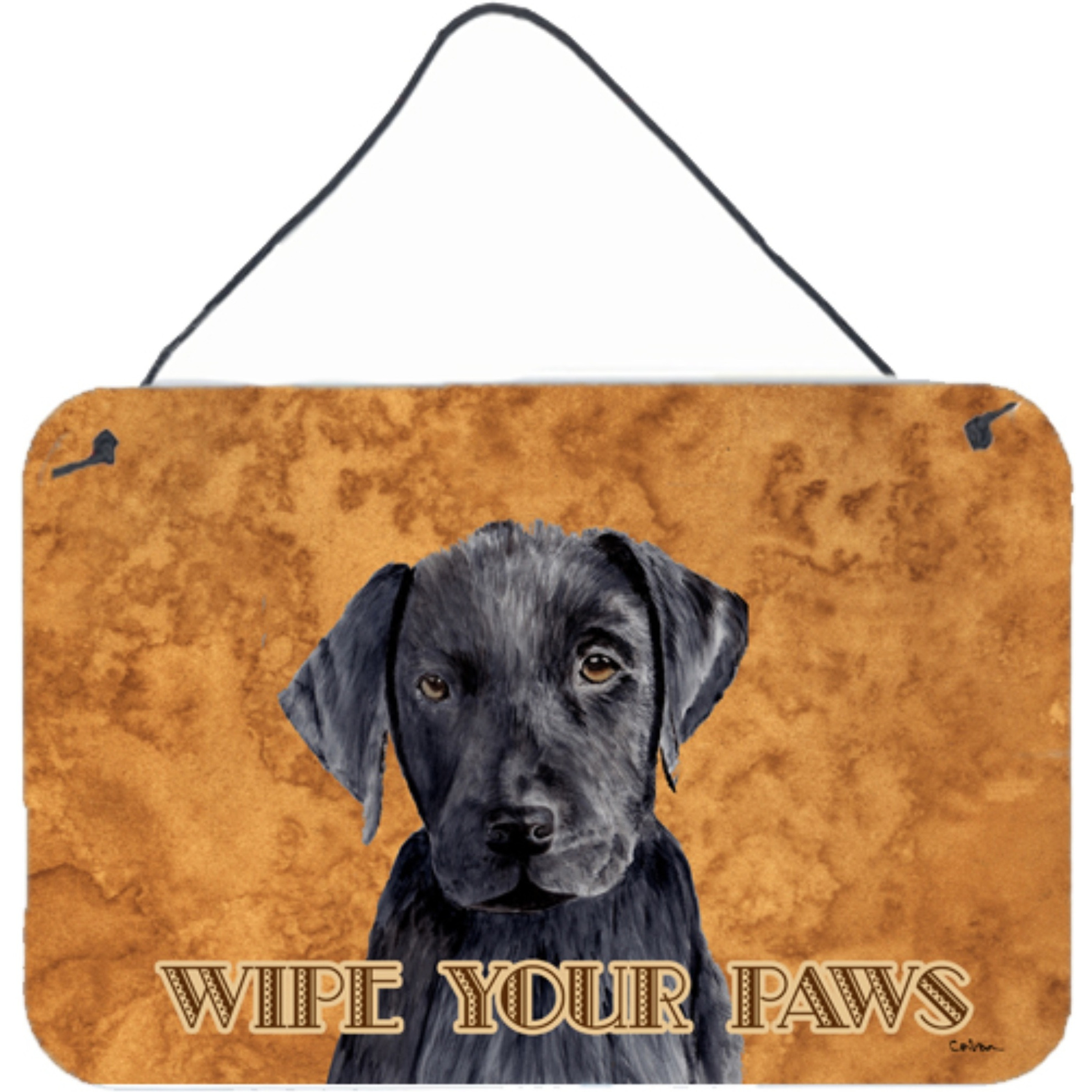 &quotCaroline's Treasures SC9136DS812 Labrador Aluminum Metal Wall or Door Hanging Prints, 8 x 12"""