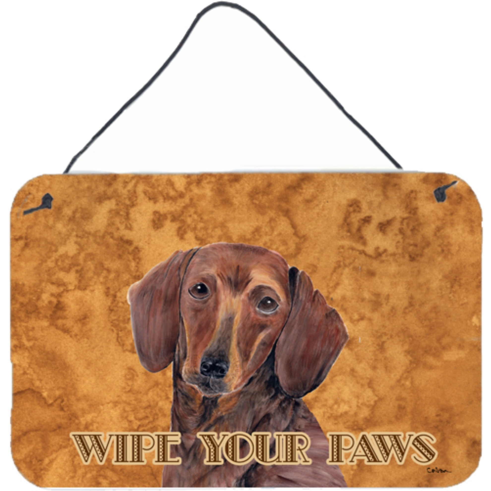 &quotCaroline's Treasures SC9137DS812 Dachshund Aluminum Metal Wall or Door Hanging Prints, 8 x 12"""