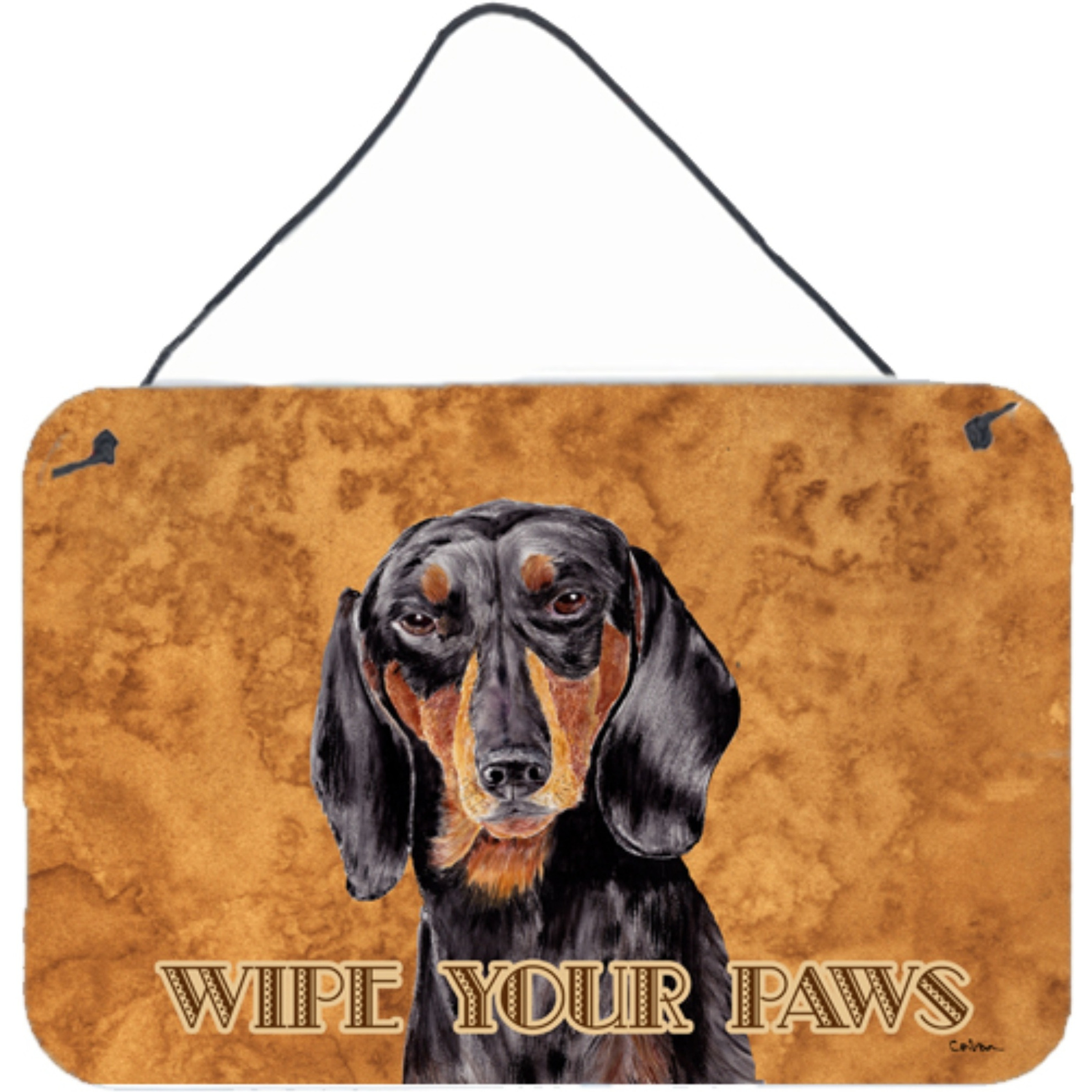 &quotCaroline's Treasures SC9139DS812 Dachshund Aluminum Metal Wall or Door Hanging Prints, 8 x 12"""