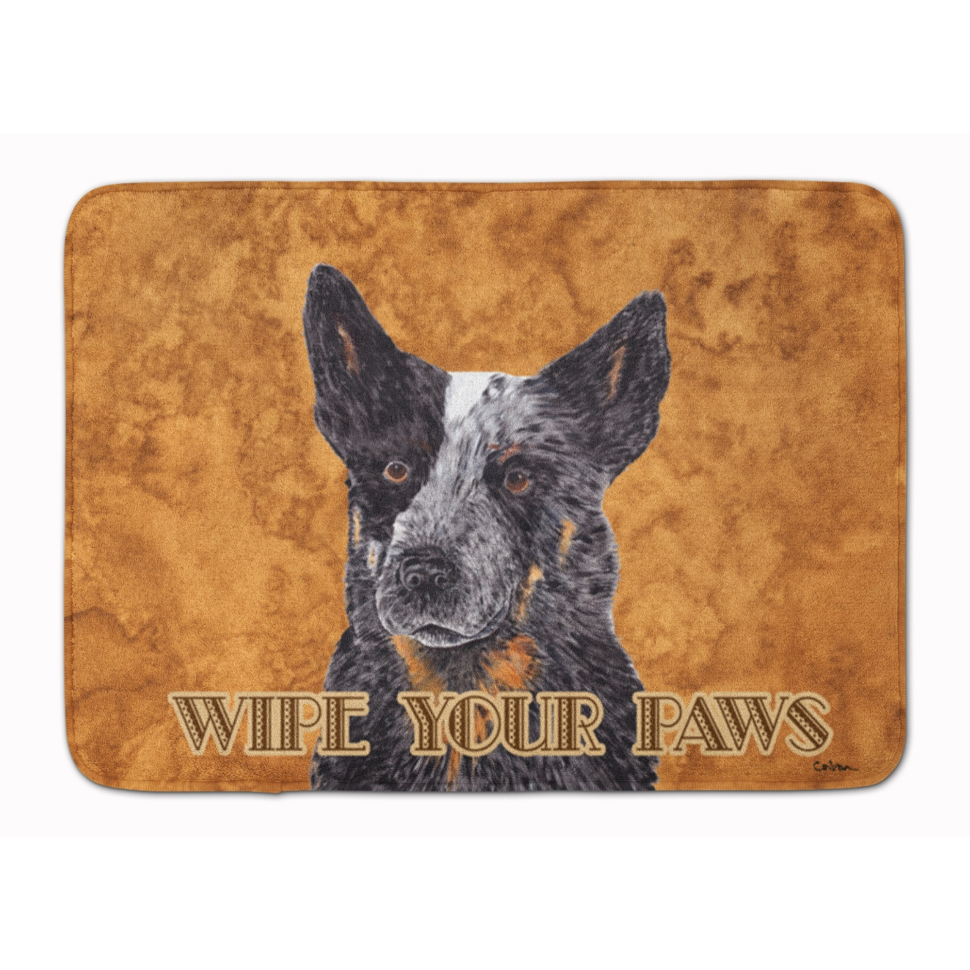 &quotCaroline's Treasures Australian Cattle Dog Wipe your Paws Floor Mat, 19"" x 27"", Multicolor"