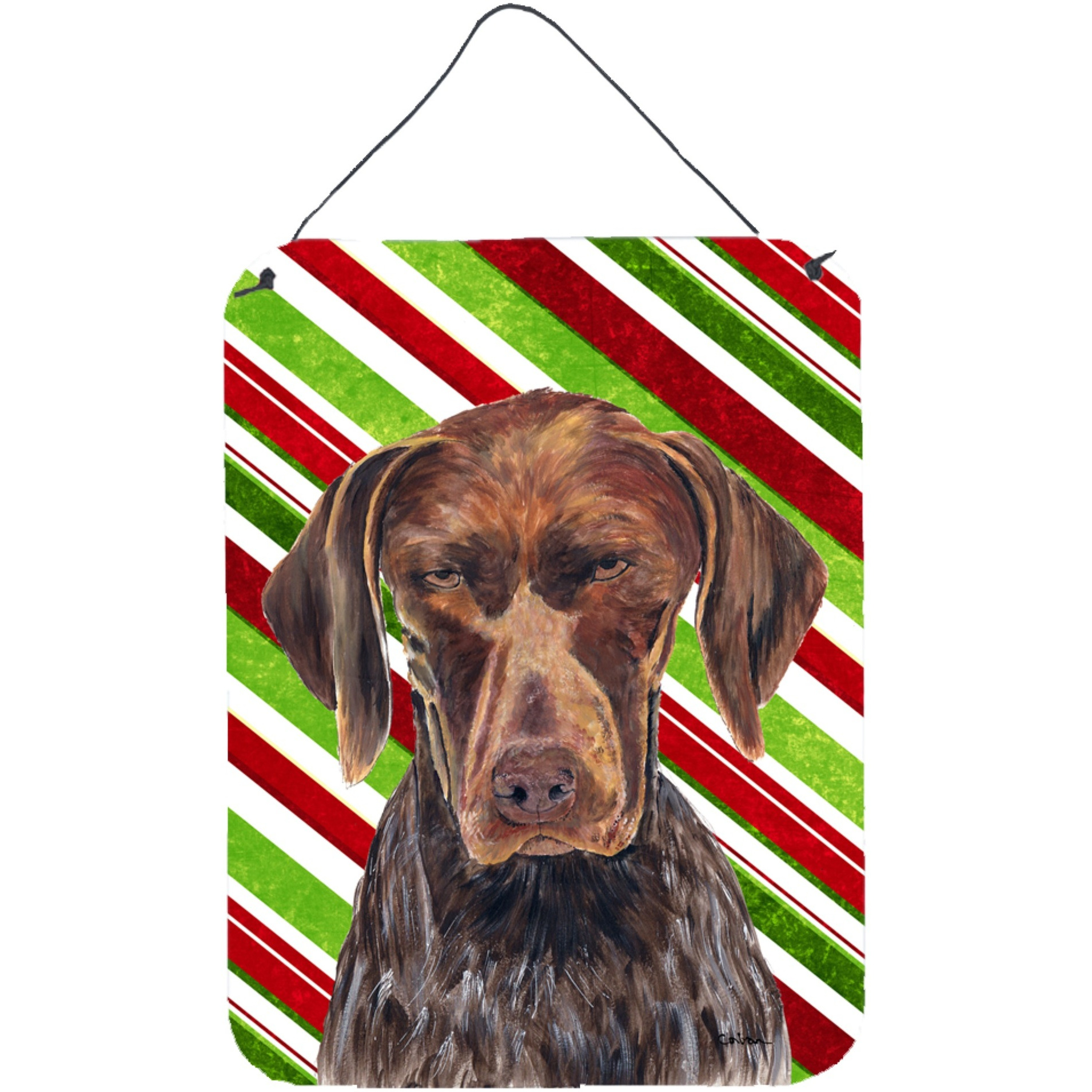 &quotCaroline's Treasures German Shorthaired Pointer Christmas Wall or Door Hanging Prints, 16"" x 12"", Multicolor"