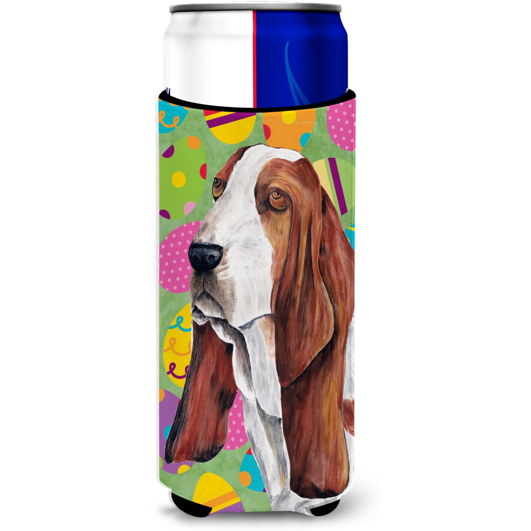 Basset Hound Easter Eggtravaganza Ultra Beverage Insulators for slim cans SC9452MUK