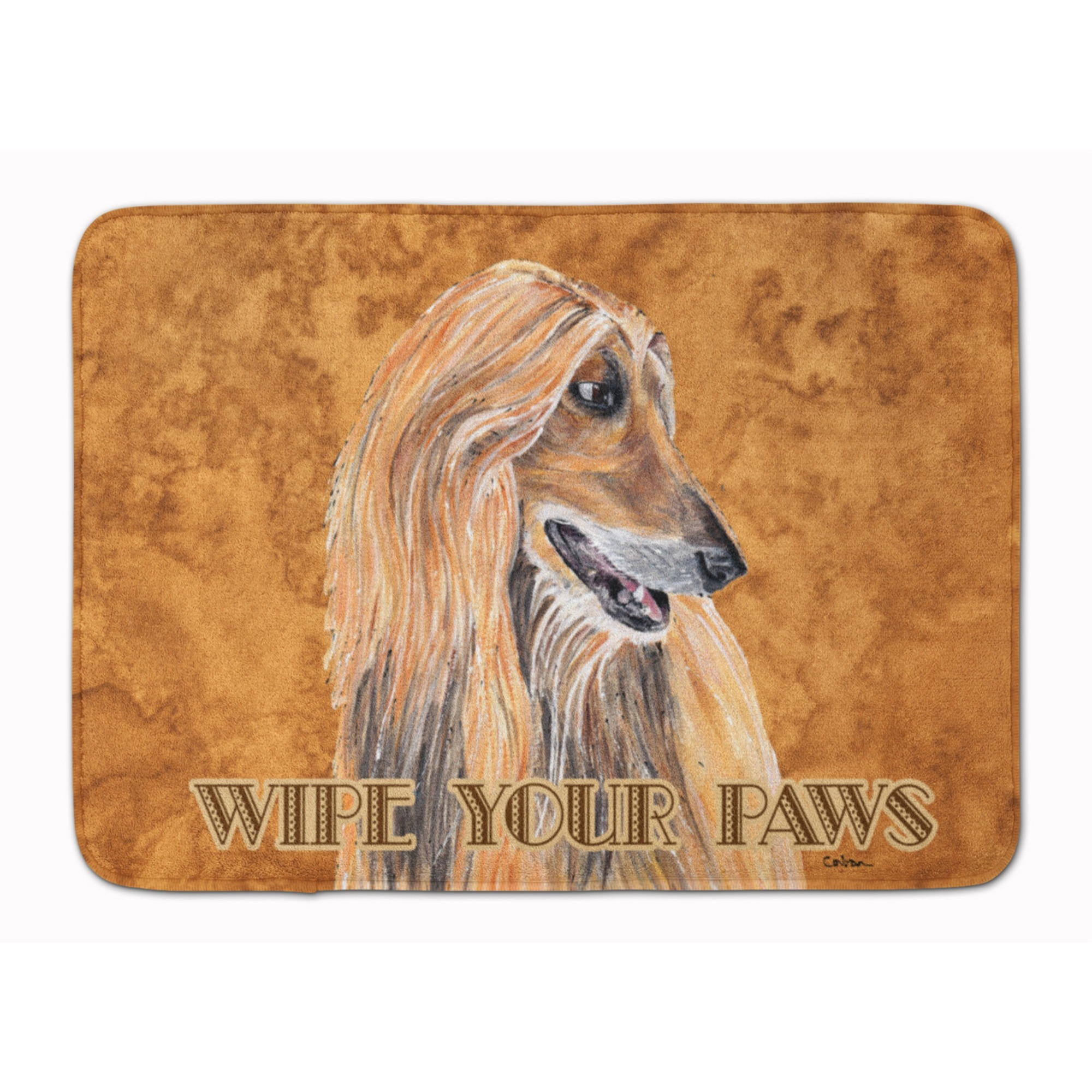 &quotCaroline's Treasures Afghan Hound Wipe your Paws Floor Mat, 19"" x 27"", Multicolor"