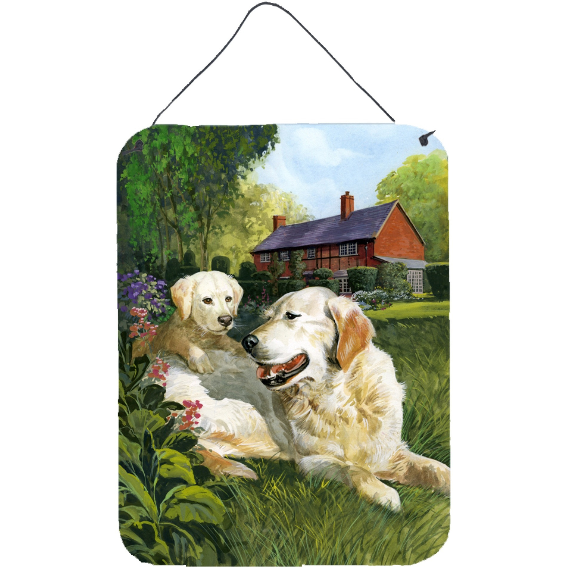 &quotCaroline's Treasures Yellow Labradors by Don Squires Wall or Door Hanging Prints SDSQ0431DS1216, 16"&quotH x 12"&quotW, Multicolor"