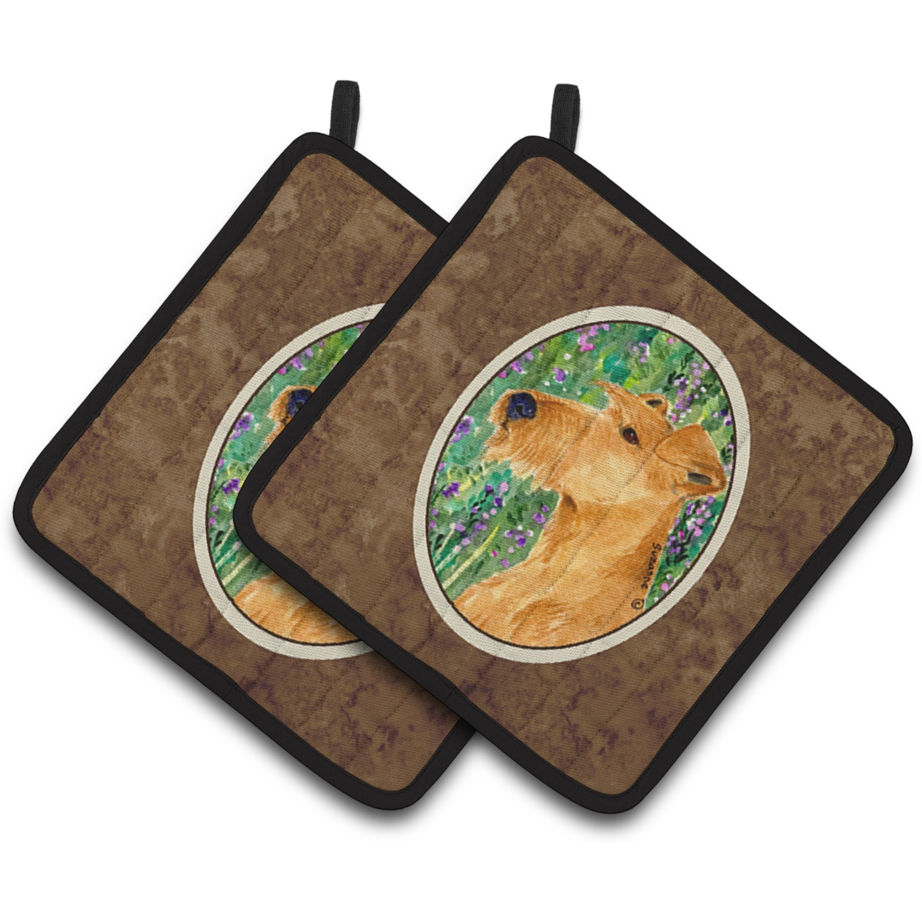 &quotCaroline's Treasures Irish Terrier Pair of Pot Holders SS1004PTHD, 7.5HX7.5W, Multicolor"