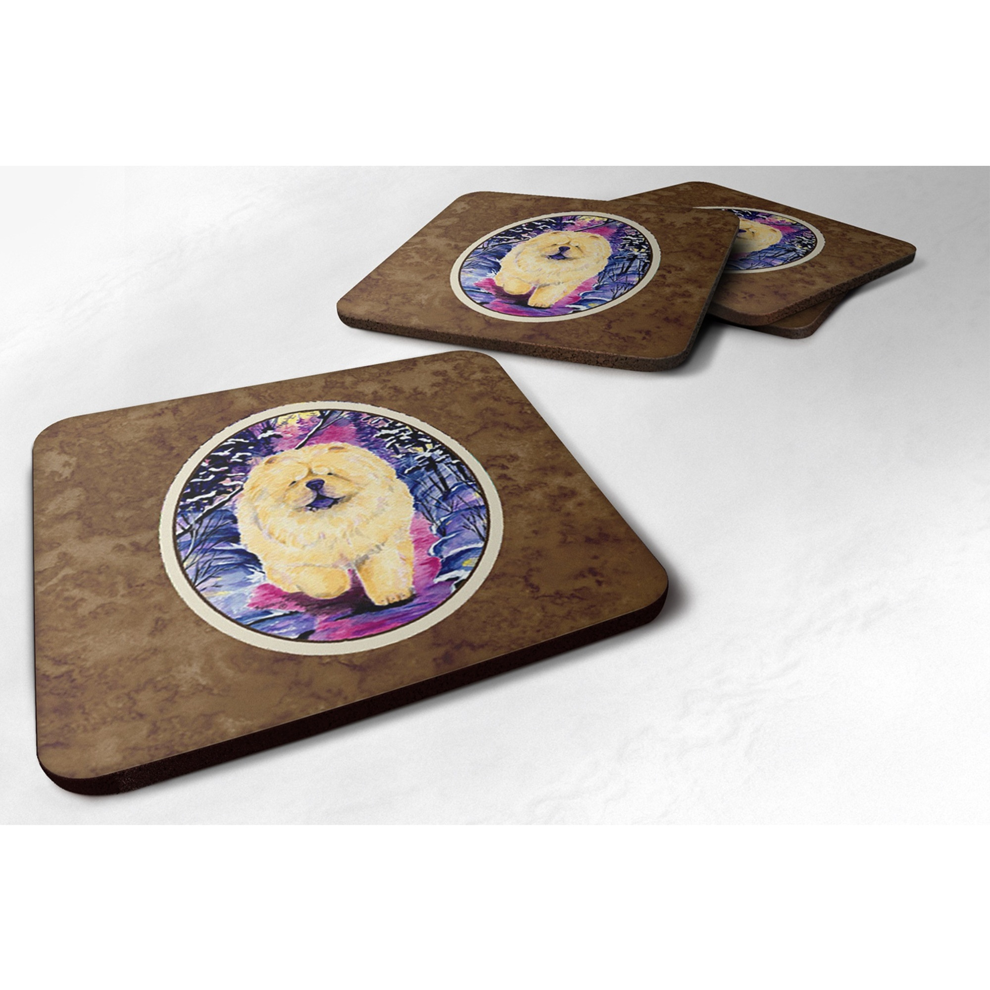 &quotCaroline's Treasures SS1005FC Chow Chow Foam Coasters (Set of 4), 3.5"" H x 3.5"" W, Multicolor"