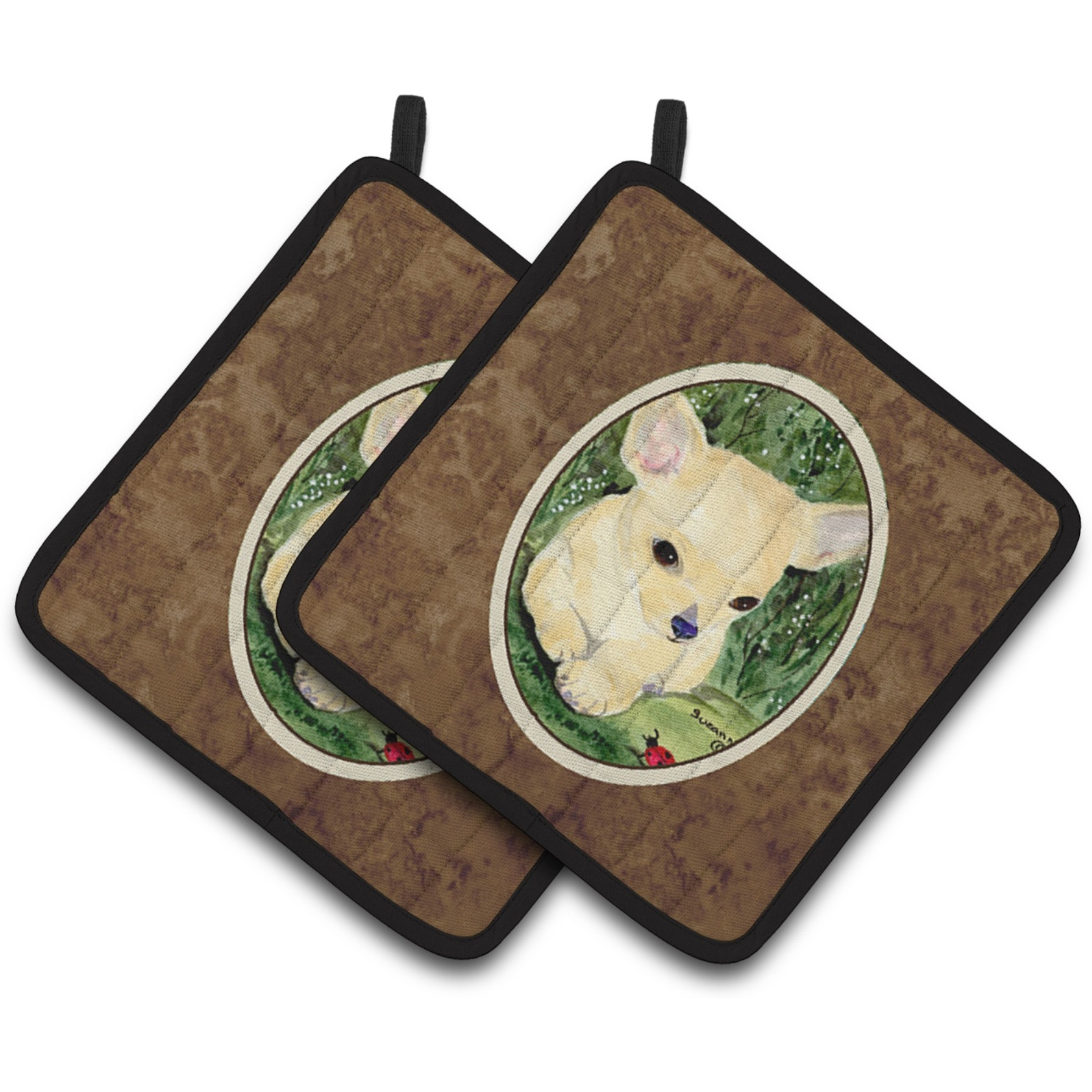 &quotCaroline's Treasures Chihuahua Pair of Pot Holders SS1010PTHD, 7.5HX7.5W, Multicolor"