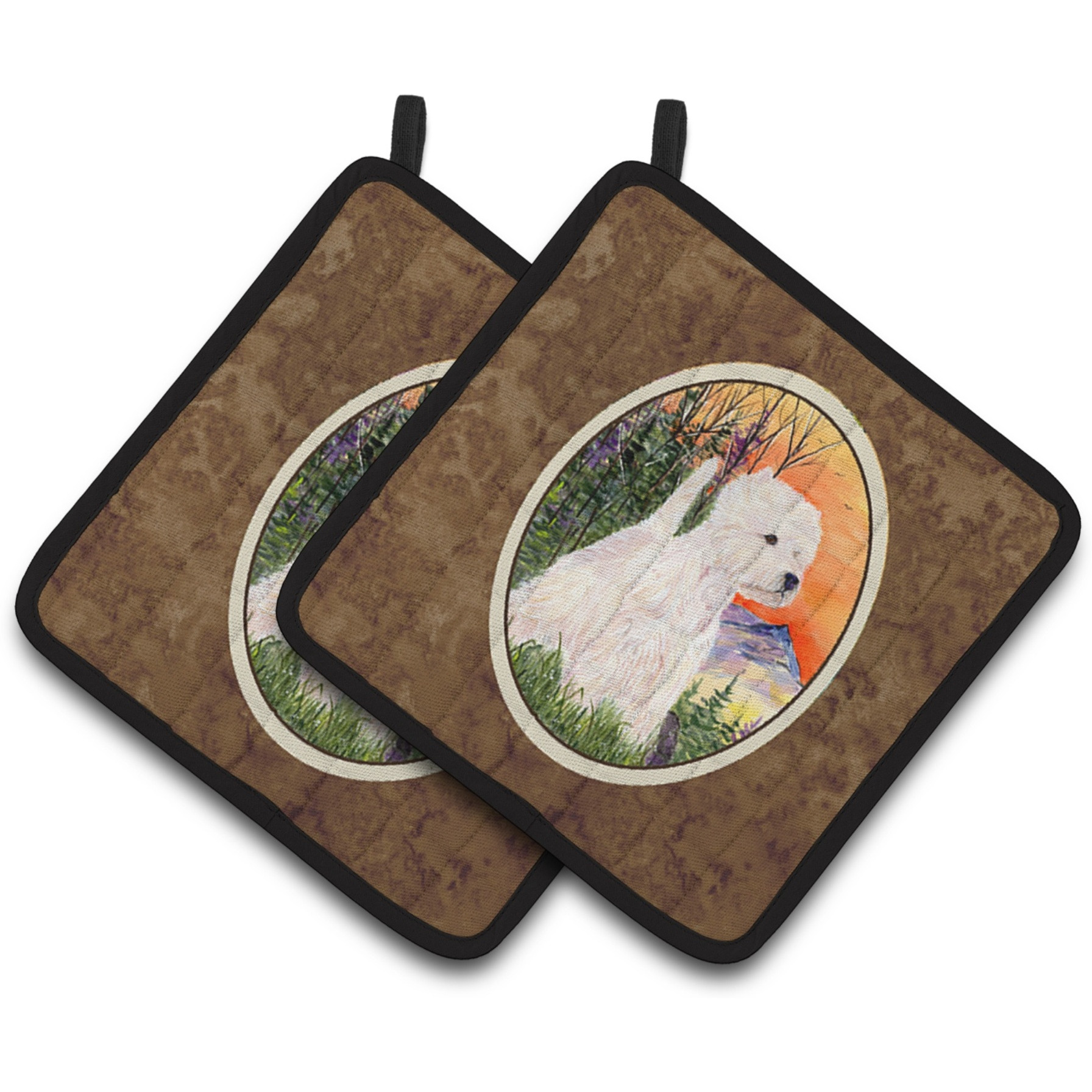 &quotCaroline's Treasures Westie Pair of Pot Holders SS1013PTHD, 7.5HX7.5W, Multicolor"