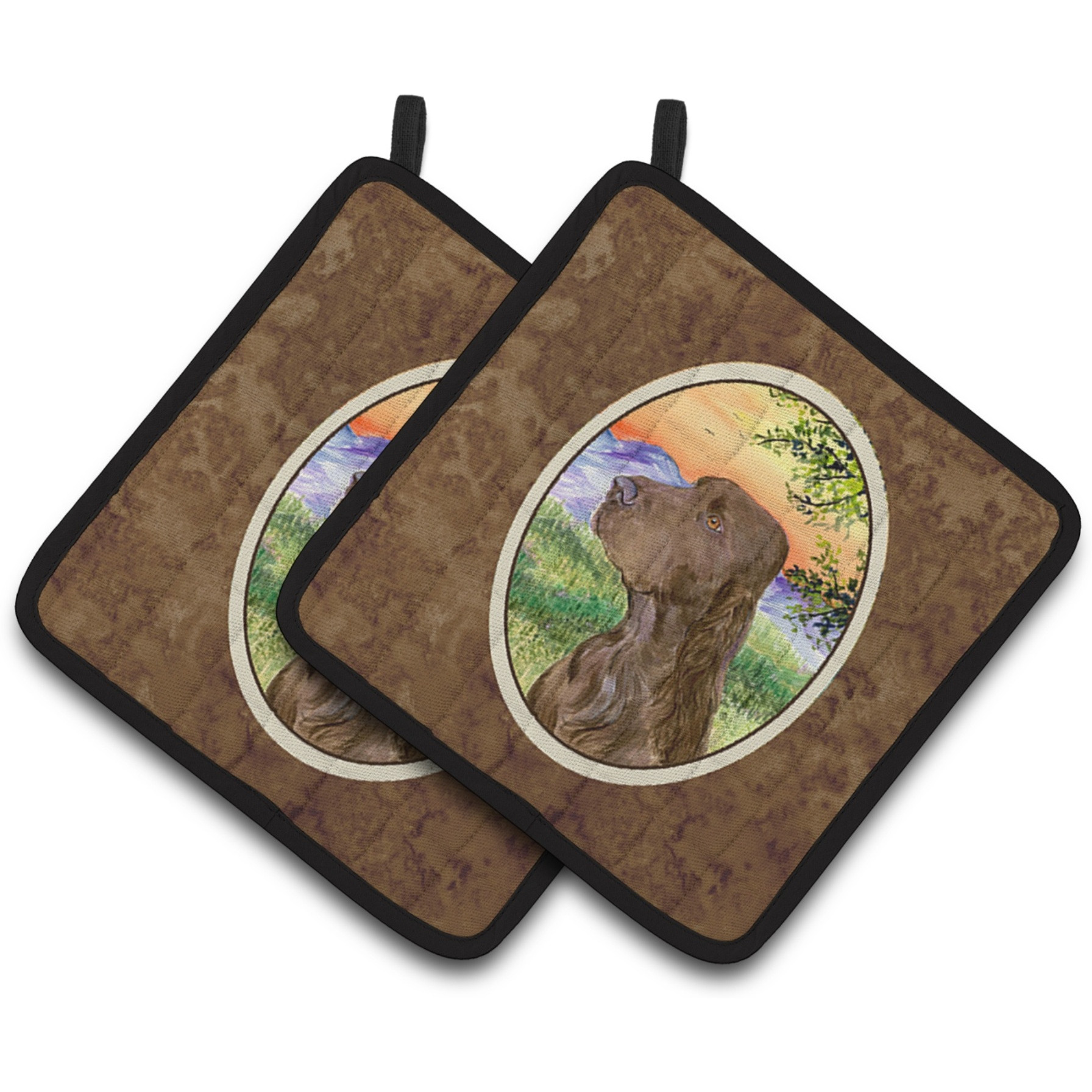 &quotCaroline's Treasures Field Spaniel Pair of Pot Holders SS1017PTHD, 7.5HX7.5W, Multicolor"