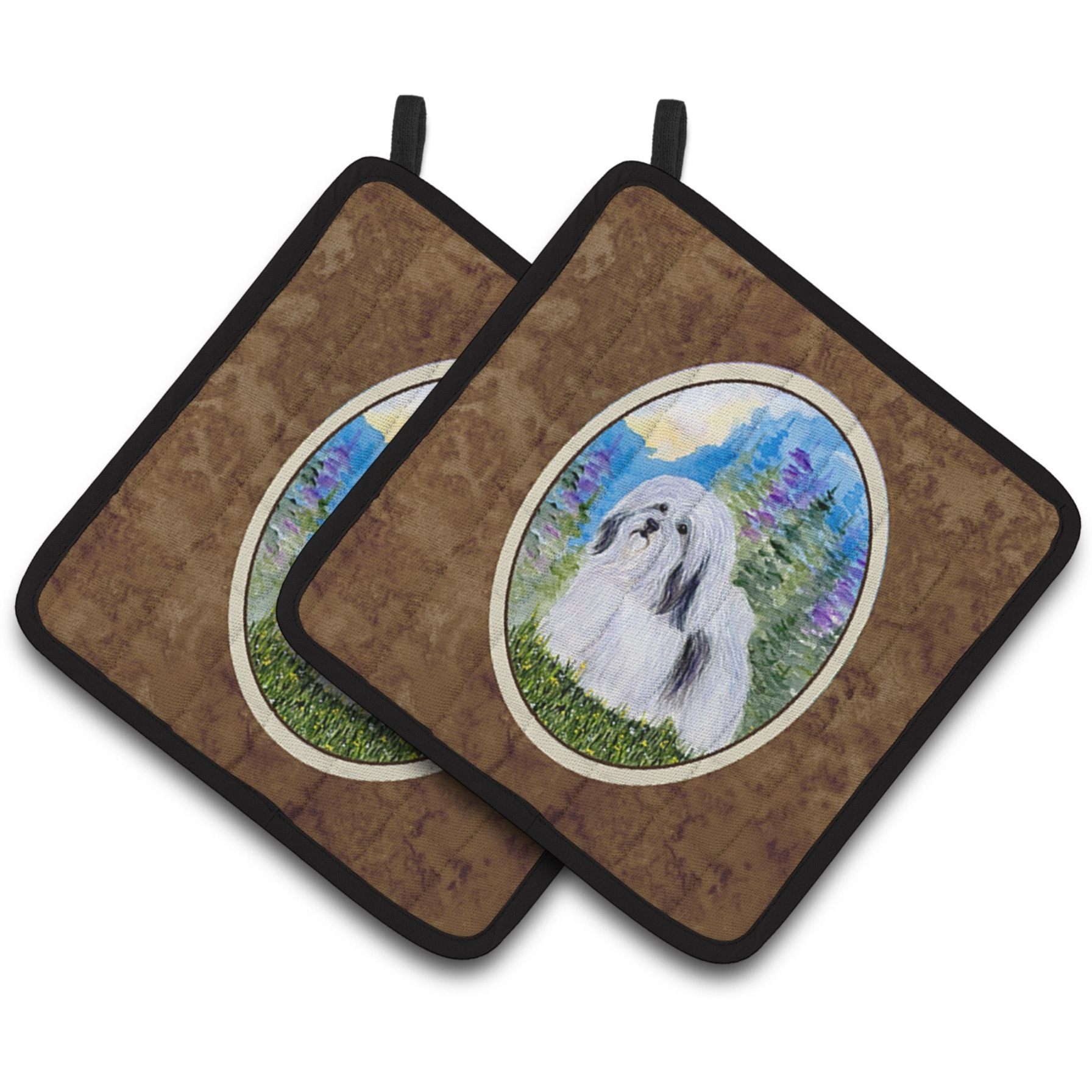 &quotCaroline's Treasures Havanese Pair of Pot Holders SS1034PTHD, 7.5HX7.5W, Multicolor"