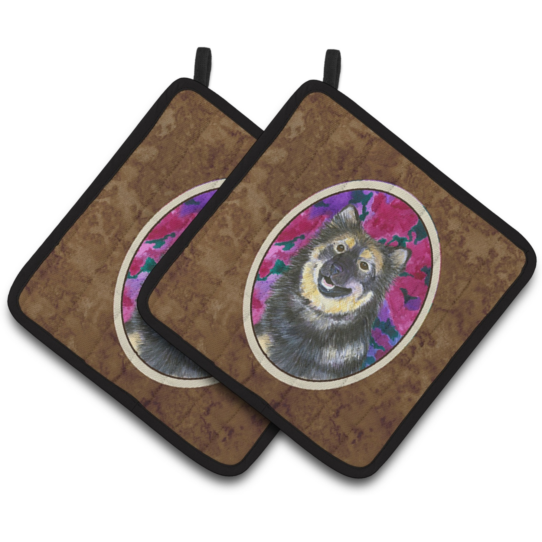 &quotCaroline's Treasures Finnish Lapphund Pair of Pot Holders SS1063PTHD, 7.5HX7.5W, Multicolor"