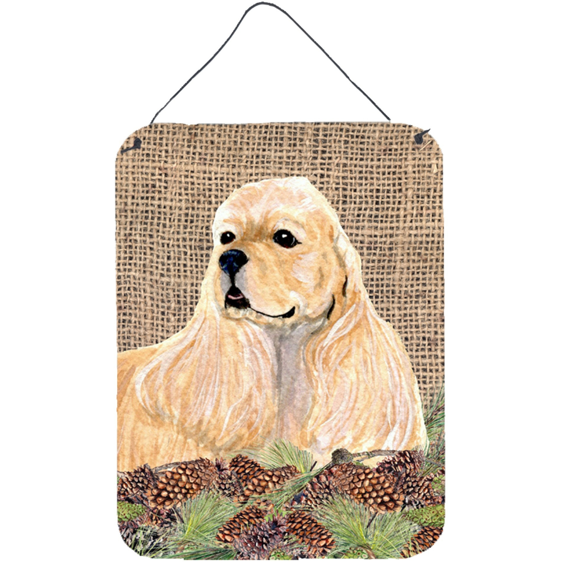 &quotCaroline's Treasures SS4060DS1216 Cocker Spaniel Aluminium Metal Wall or Door Hanging Prints, 16"" x 12"", Multicolor"