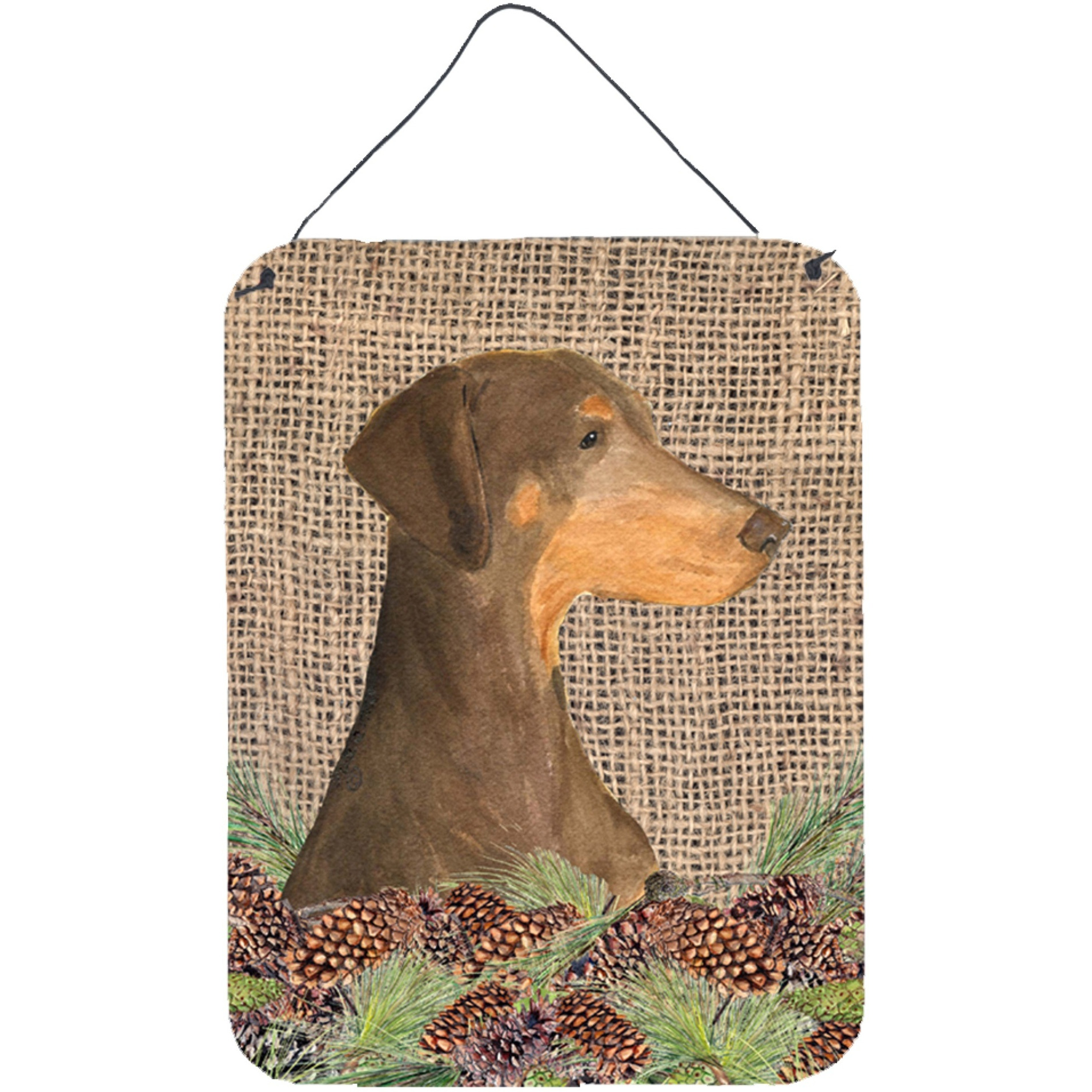 &quotCaroline's Treasures SS4070DS1216 Doberman Aluminium Metal Wall or Door Hanging Prints, 16"" x 12"", Multicolor"
