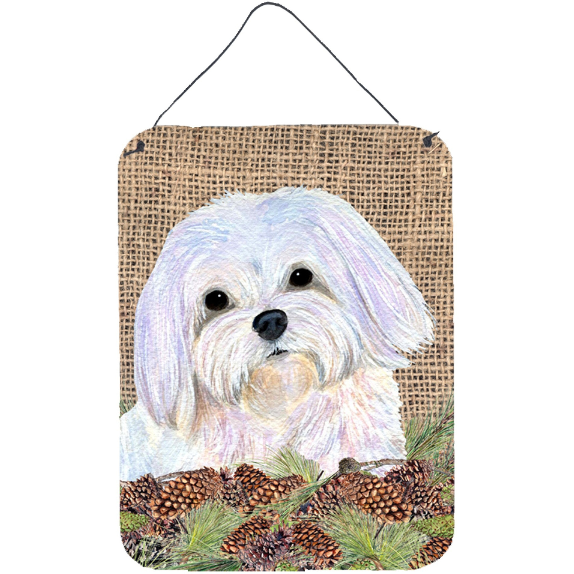 &quotCaroline's Treasures SS4073DS1216 Maltese Aluminium Metal Wall or Door Hanging Prints, 16"" x 12"", Multicolor"