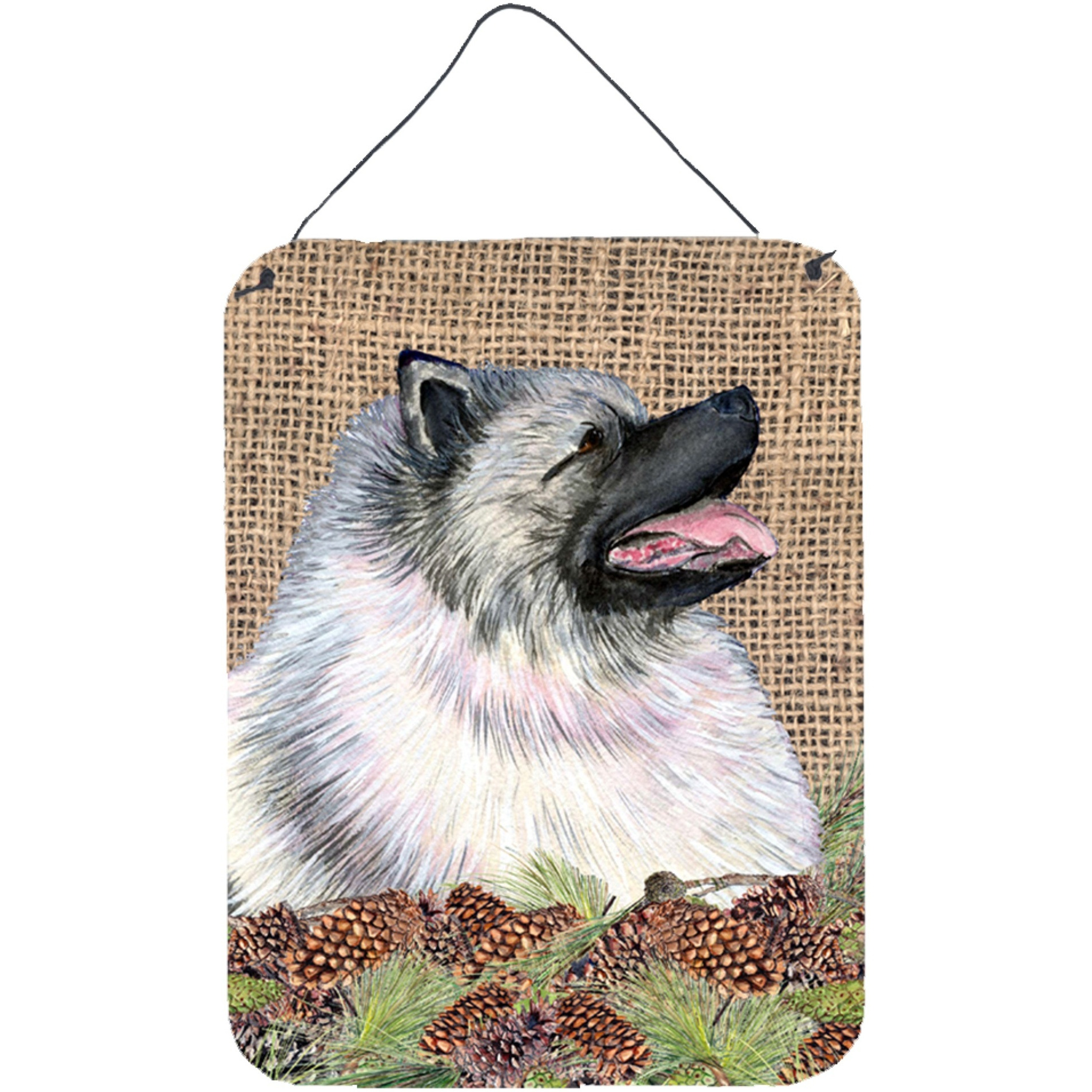 &quotCaroline's Treasures Keeshond Aluminium Metal Door Hanging Prints wall-decor, 16"" x 12"", Multicolor"