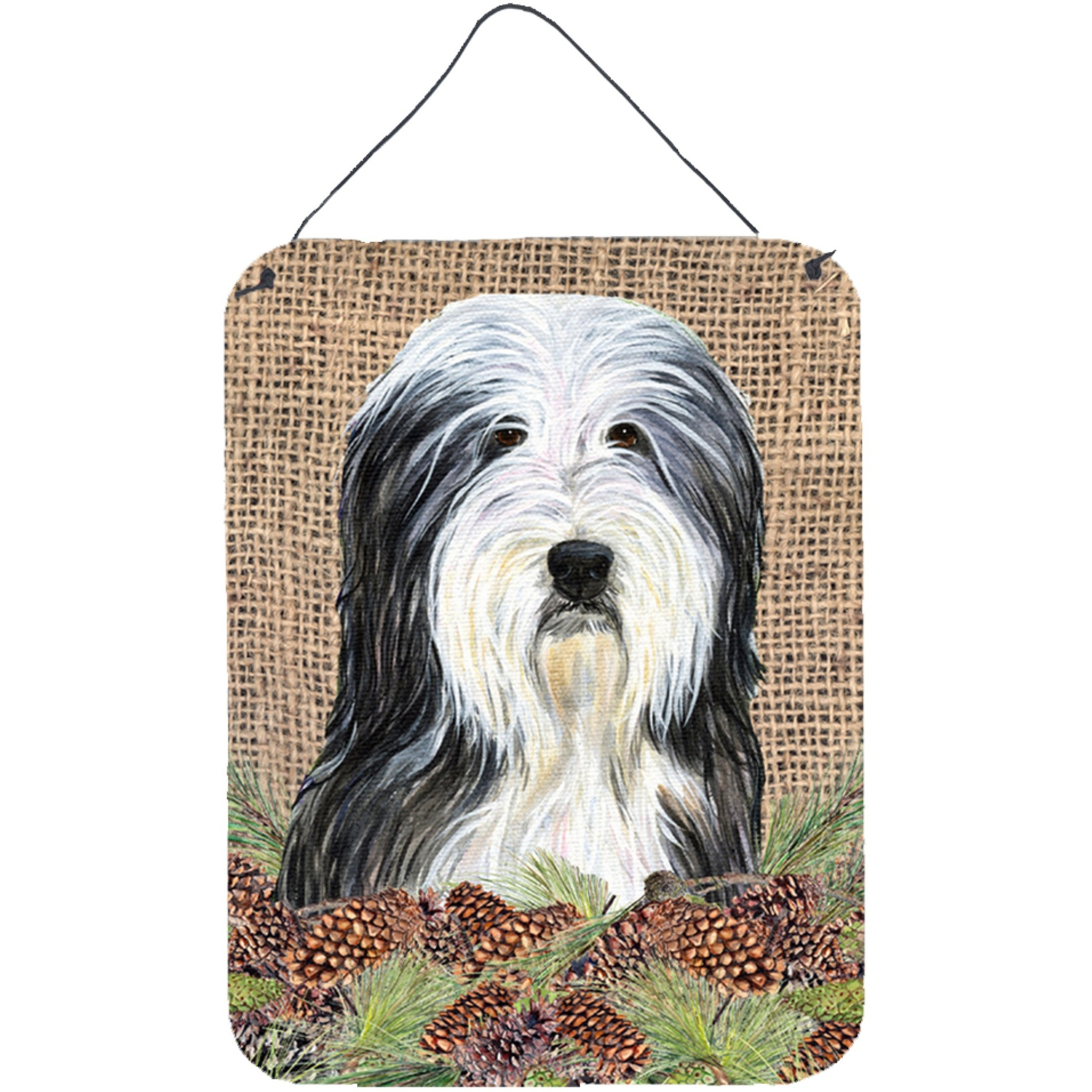 &quotCaroline's Treasures SS4087DS1216 Bearded Collie Aluminium Metal Wall or Door Hanging Prints, 16"" x 12"", Multicolor"