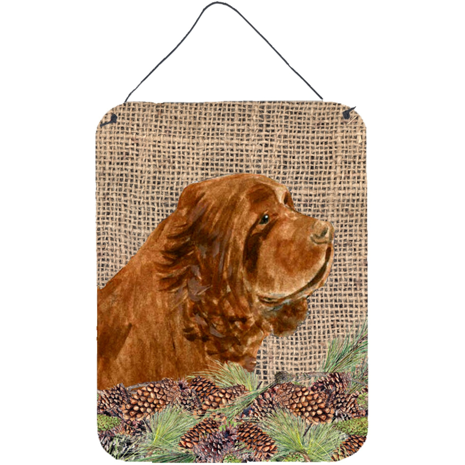 &quotCaroline's Treasures SS4099DS1216 Sussex Spaniel Aluminium Metal Wall or Door Hanging Prints, 16"" x 12"", Multicolor"