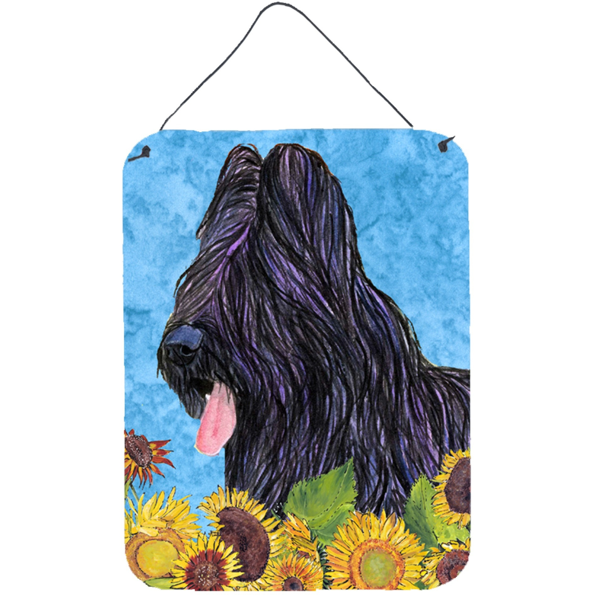 &quotCaroline's Treasures SS4123DS1216 Briard Aluminium Metal Wall or Door Hanging Prints, 16"" x 12"", Multicolor"