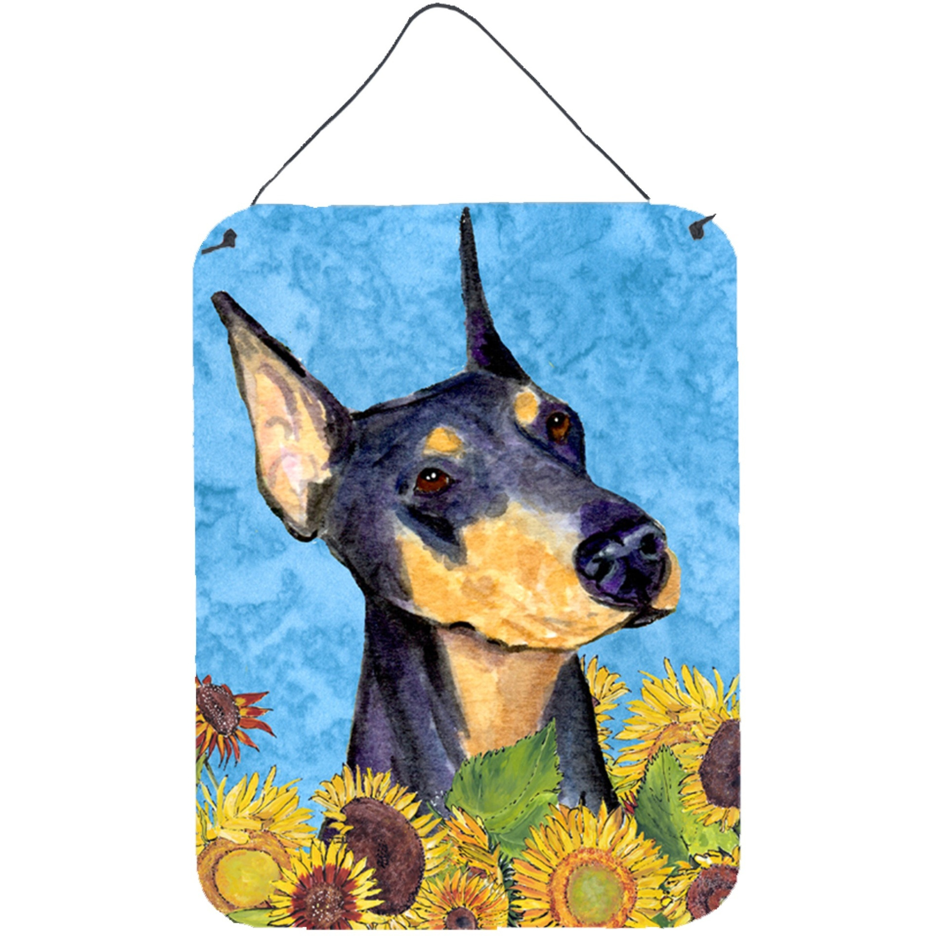 &quotCaroline's Treasures SS4128DS1216 Doberman Aluminium Metal Wall or Door Hanging Prints, 16"" x 12"", Multicolor"
