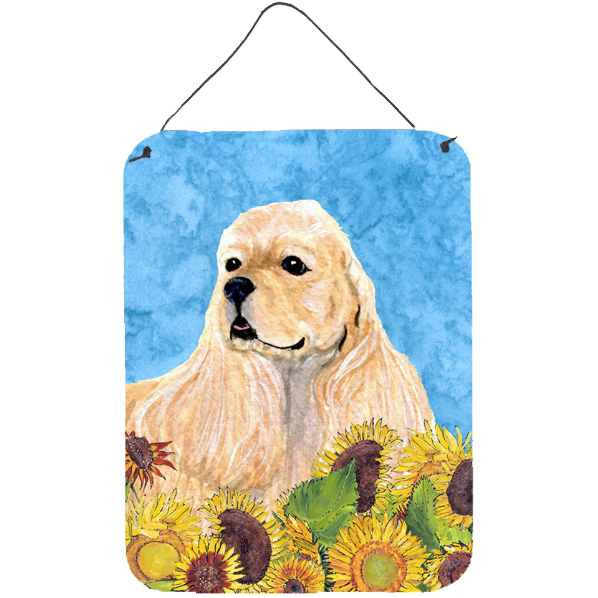 &quotCaroline's Treasures SS4155DS1216 Cocker Spaniel Aluminium Metal Wall or Door Hanging Prints, 16"" x 12"", Multicolor"