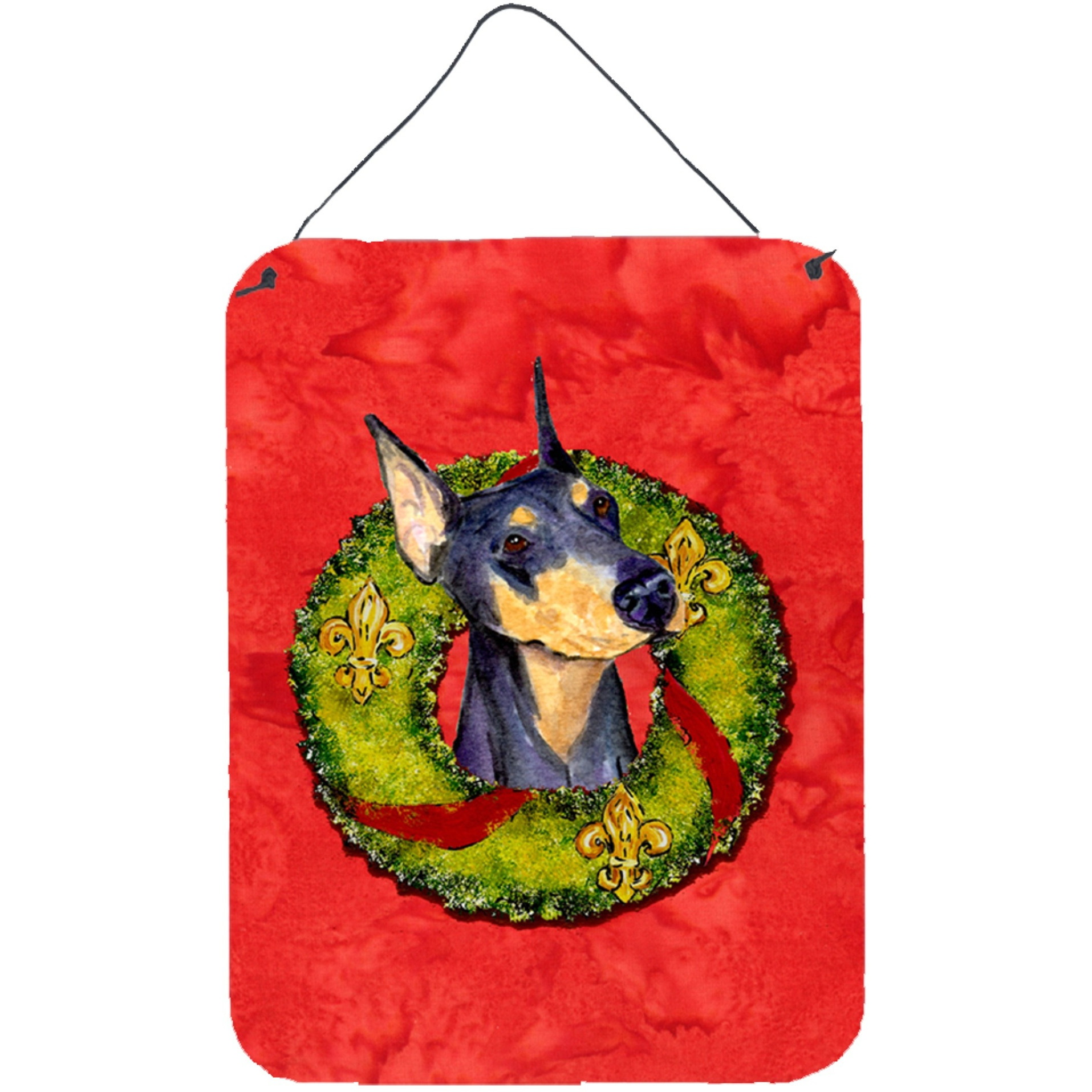 &quotCaroline's Treasures SS4184DS1216 Doberman Aluminium Metal Wall or Door Hanging Prints, 16"" x 12"", Multicolor"