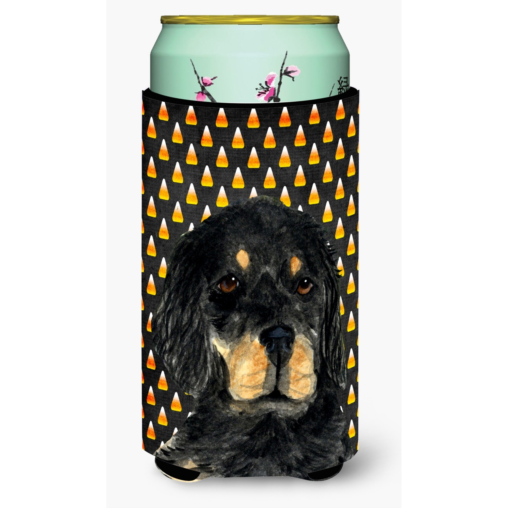 Gordon Setter Candy Corn Halloween Portrait  Tall Boy Beverage Insulator Beverage Insulator Hugger