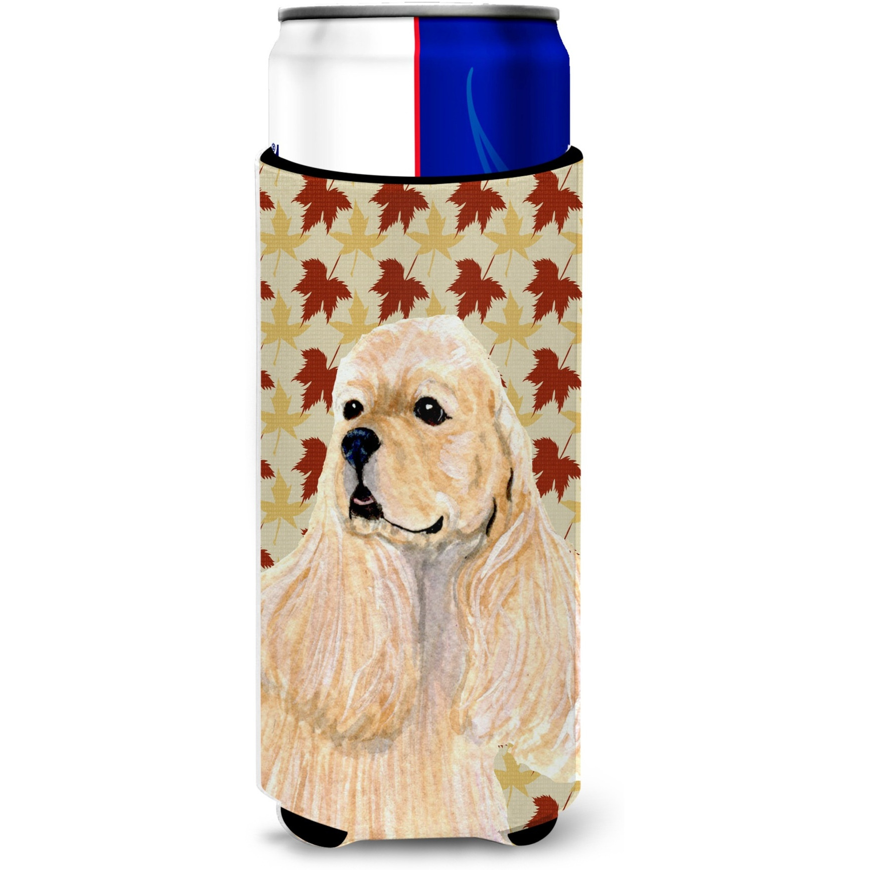Cocker Spaniel Fall Leaves Portrait Ultra Beverage Insulators for slim cans SS4334MUK