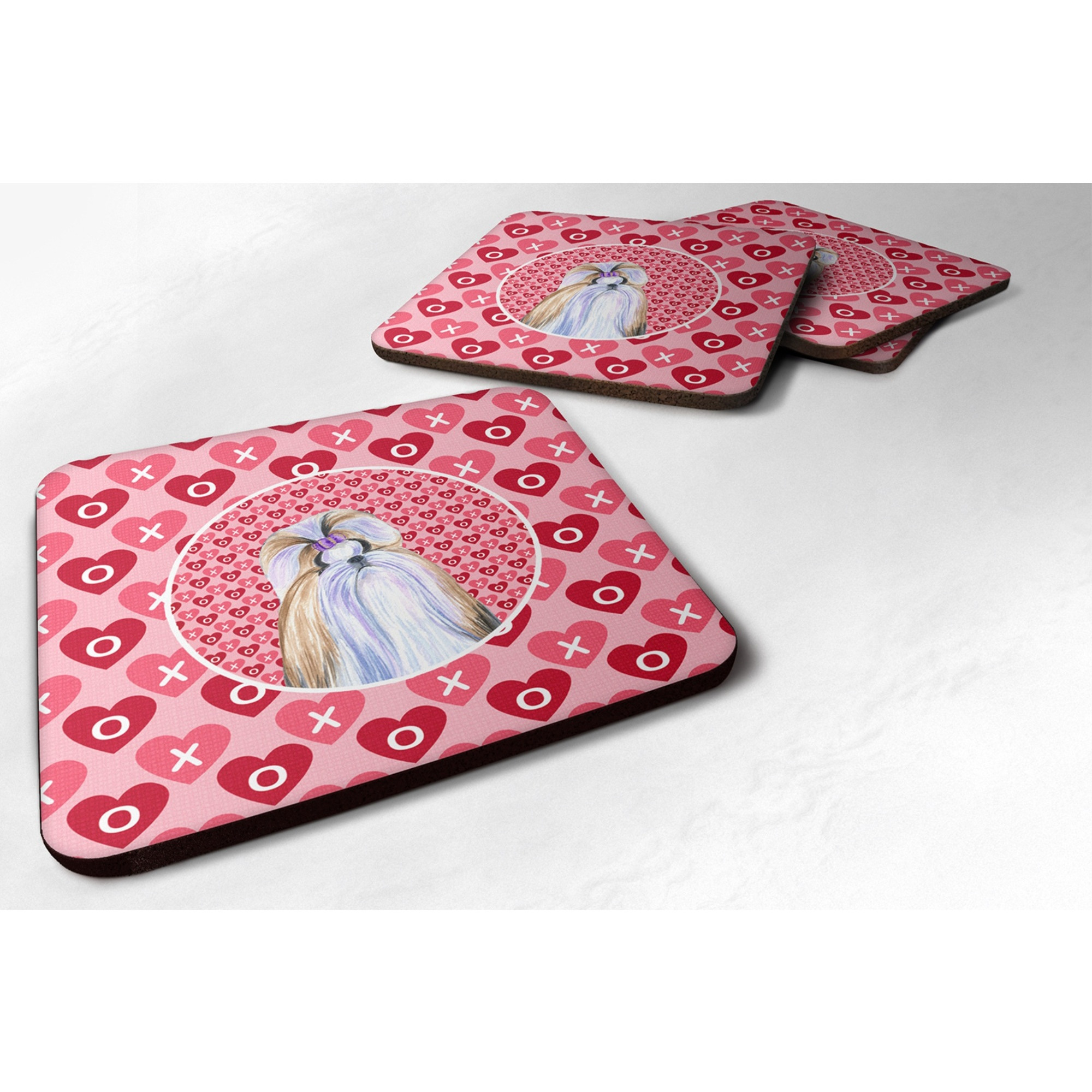 &quotCaroline's Treasures SS4465FC Shih Tzu Foam Coasters (Set of 4), 3.5"" H x 3.5"" W, Multicolor"