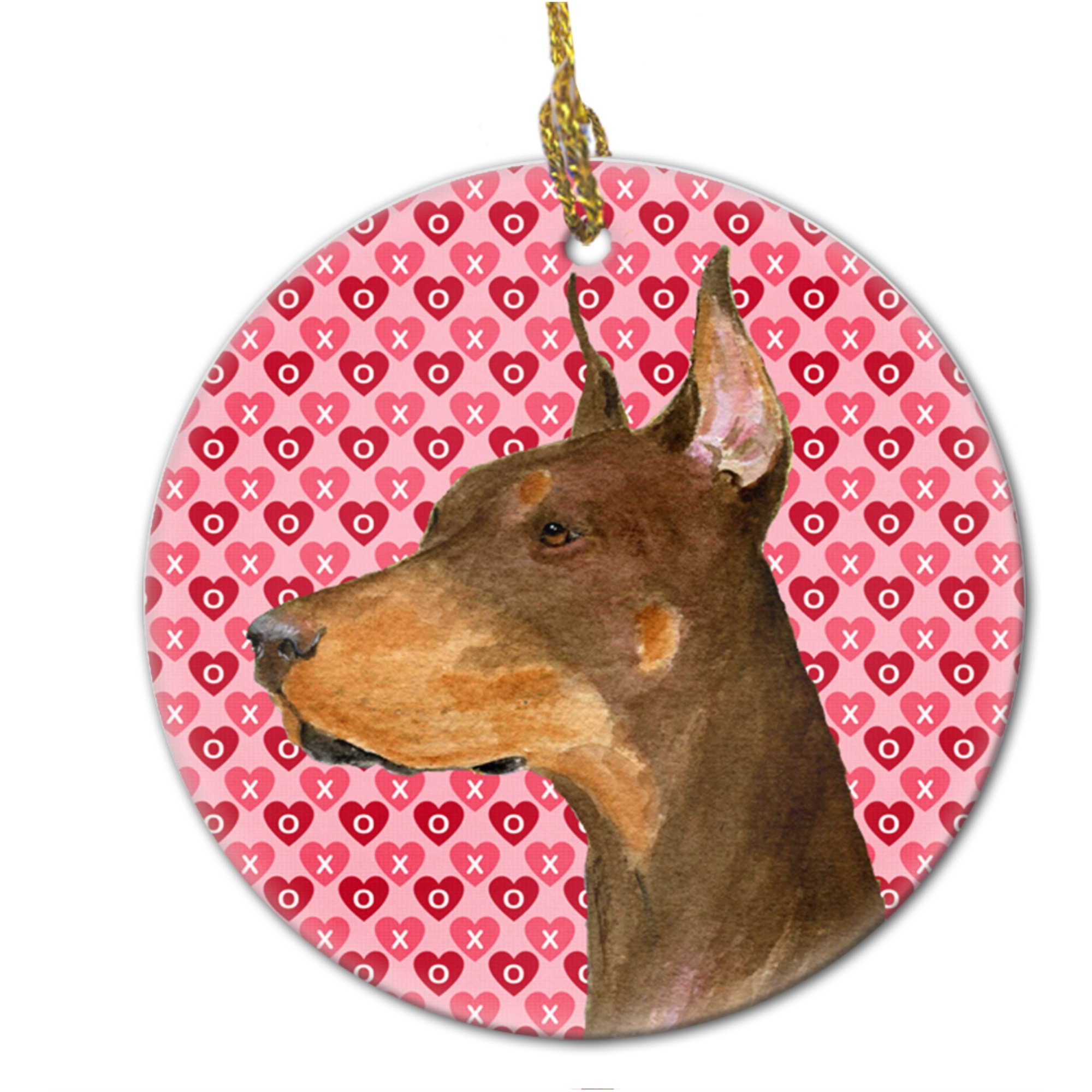 &quotCaroline's Treasures SS4468CO1 Doberman Ceramic Ornament, Multicolor"